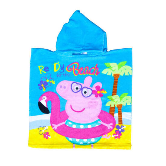 KINDERPONCHO 50X100CM MIKROFASER PEPPA PIG