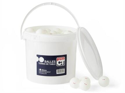 SEAU DE 90 BALLES BLANCHES DE TENNIS DE TABLE Tremblay