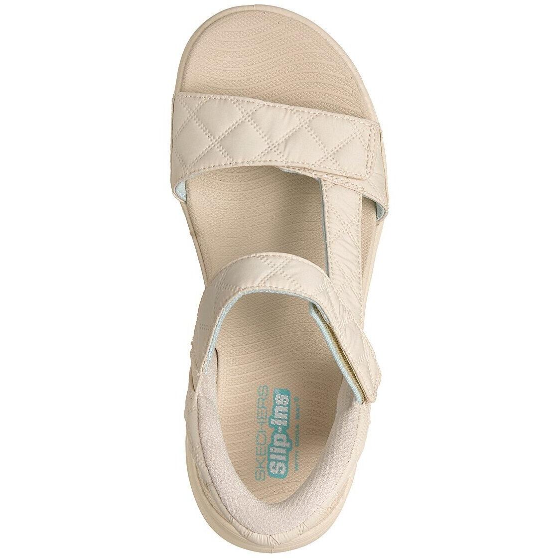 Sandales Skechers Go Walk Glide-step 2.0 Sandal, Beige, Femmes 2/7