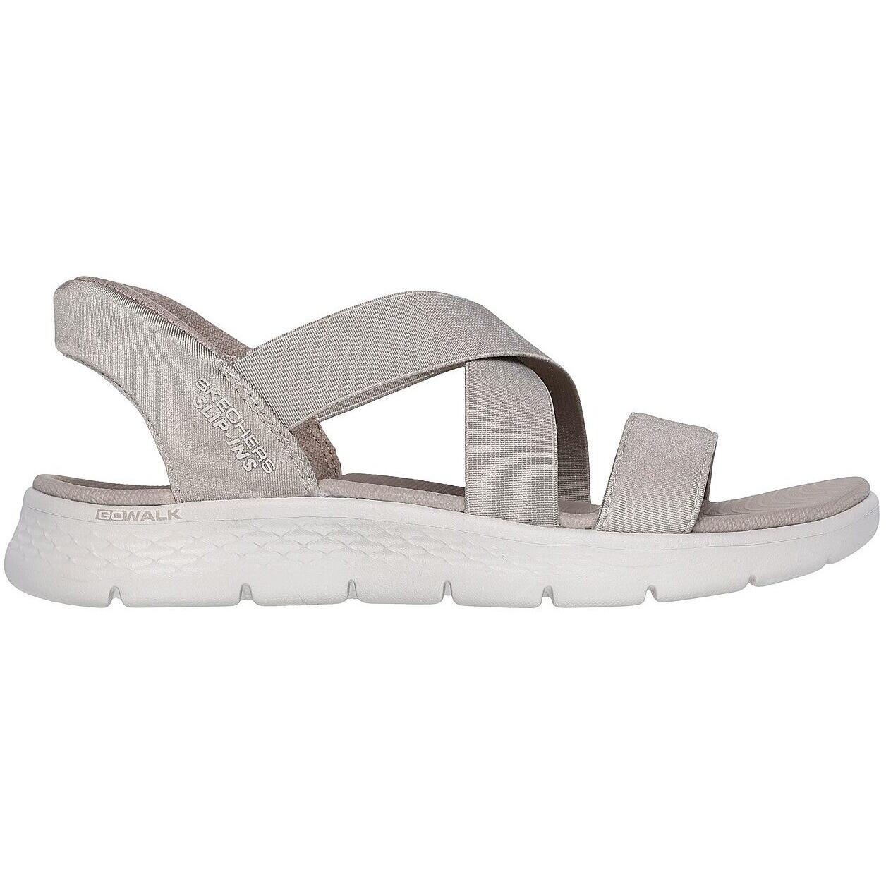 Sandali Skechers Go Walk Flex Sandal - Glimmer, Beige, Donne 3/5