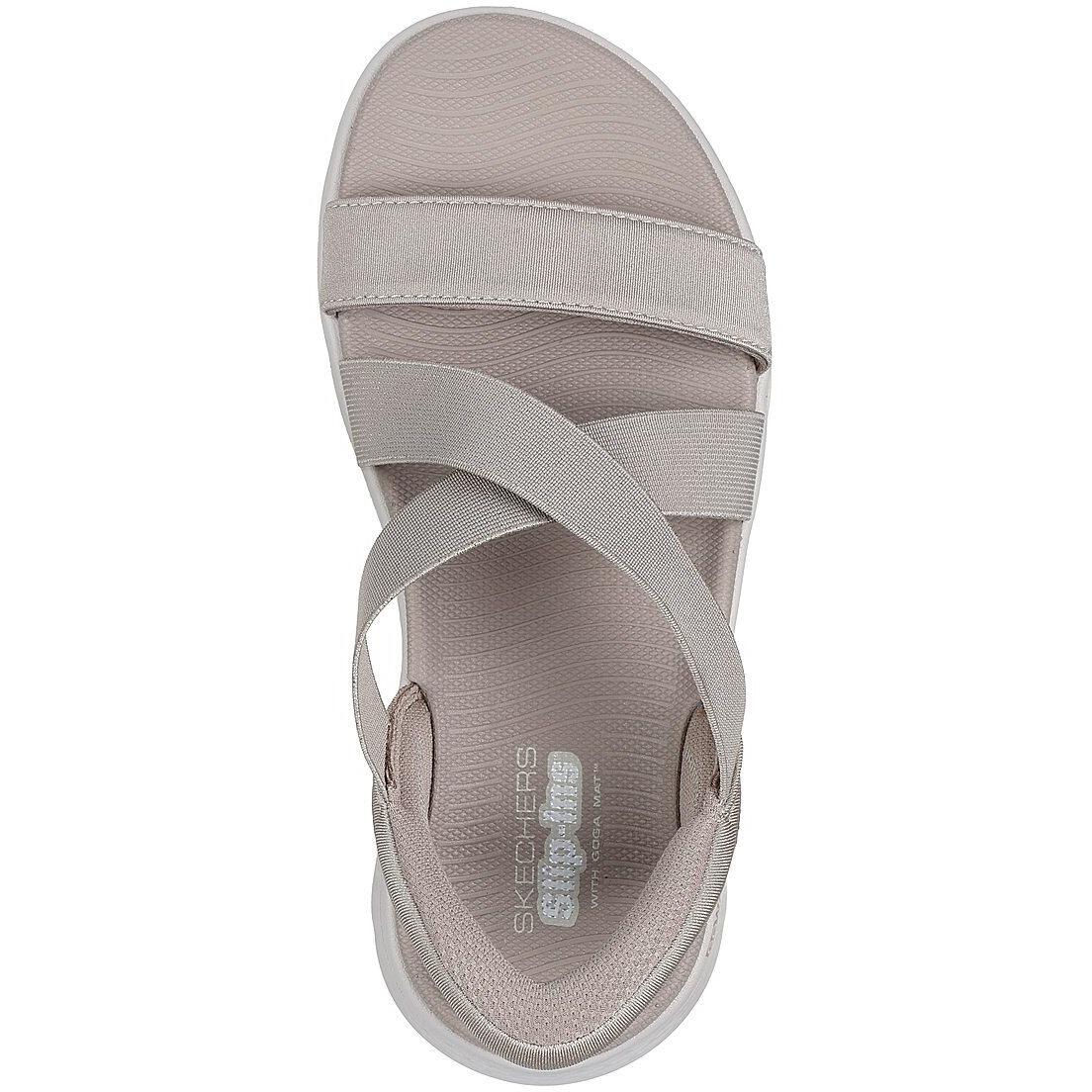 Sandali Skechers Go Walk Flex Sandal - Glimmer, Beige, Donne 2/5