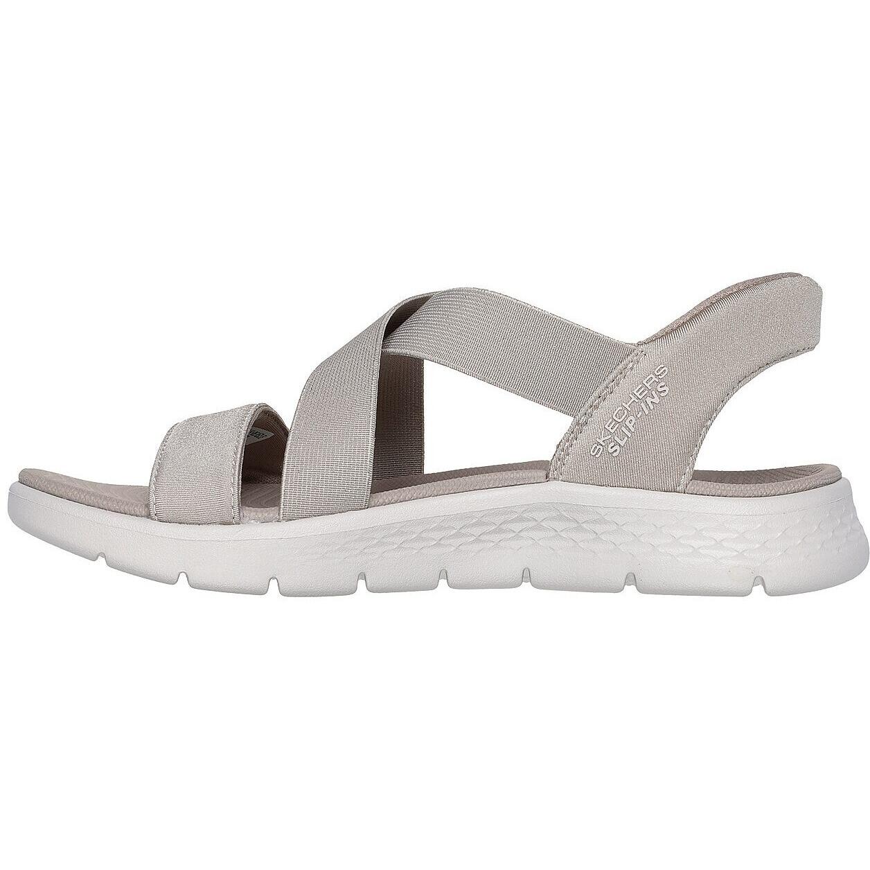 Sandali Skechers Go Walk Flex Sandal - Glimmer, Beige, Donne 5/5
