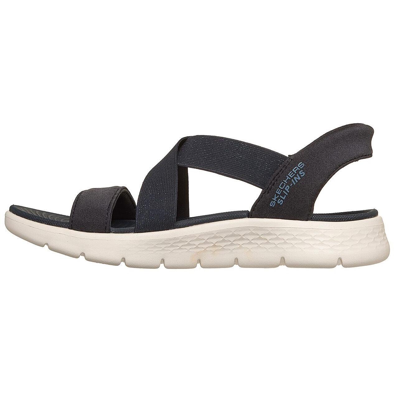 Sandalias Skechers Go Walk Flex Sandal - Glimmer, Azul, Mujer 5/5