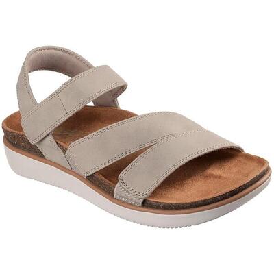 Platte sandalen dames skechers lifted comfort bruin