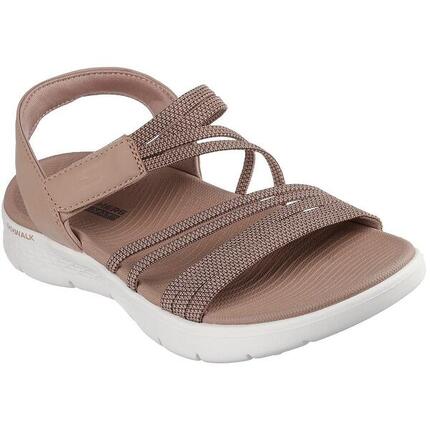 Sandalias Skechers Go Walk Flex Sandal, Marrón, Mujer