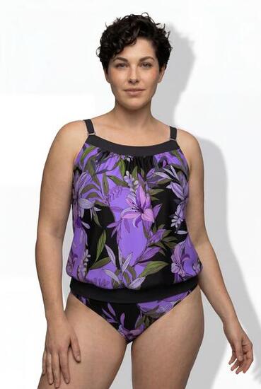 Dames Tankini lelies zachte cups elastische zoom verstelbare bandjes