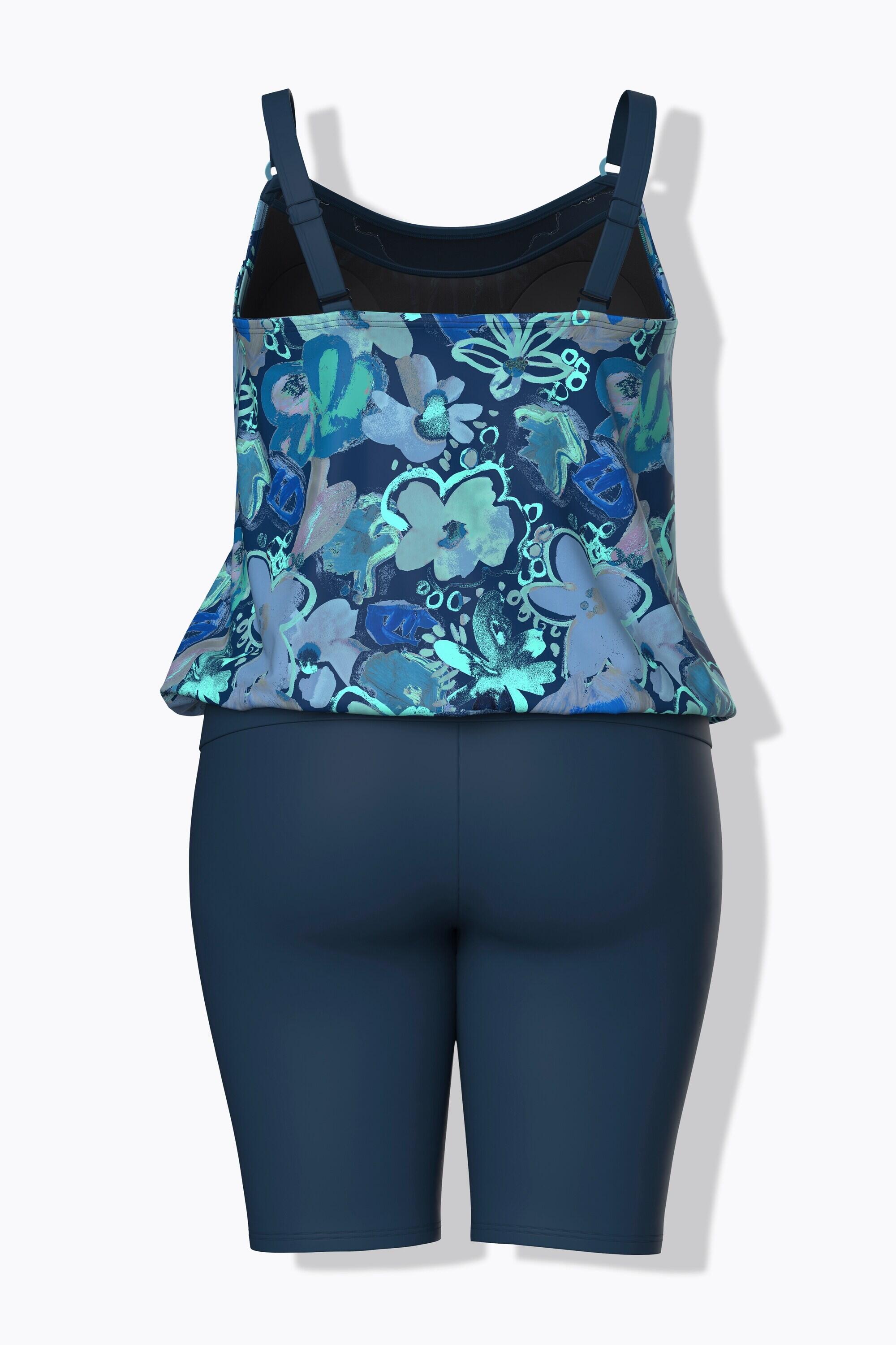 Femme Tankini bas longueur cycliste motif floral 7/7