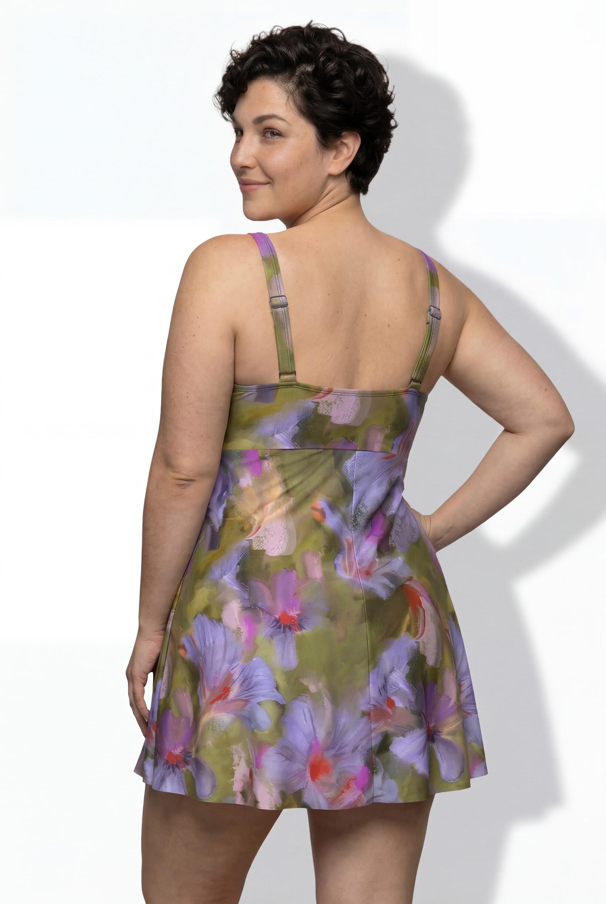 Femme Robe de bain à fleurs bonnets souples 2/7
