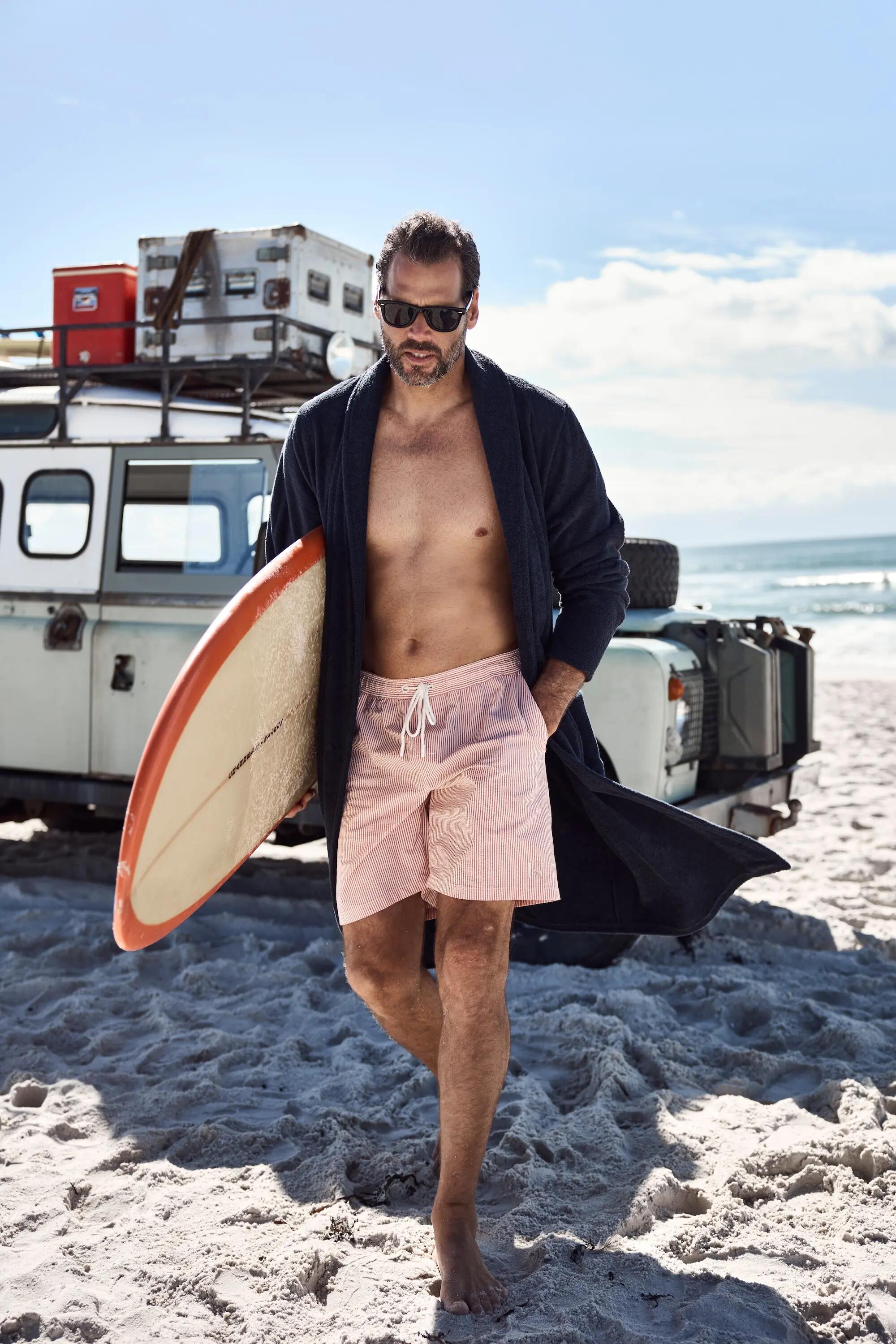 Hommes Short de bain en seersucker collection Beachwear séchage rapide QuickDry 5/5