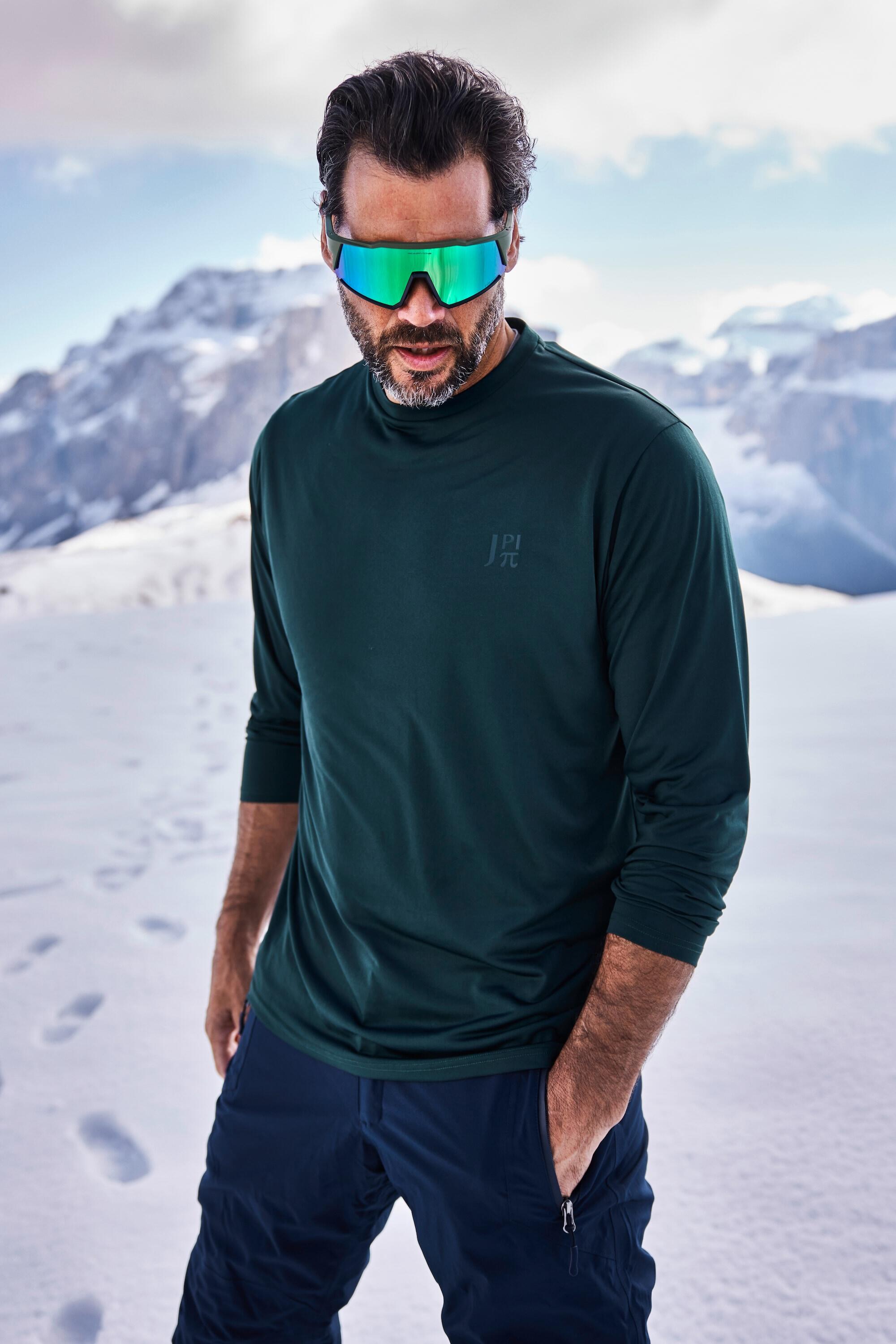 Hommes Maillot de corps de ski à manches longues. QuickDry et protection UV 6/6
