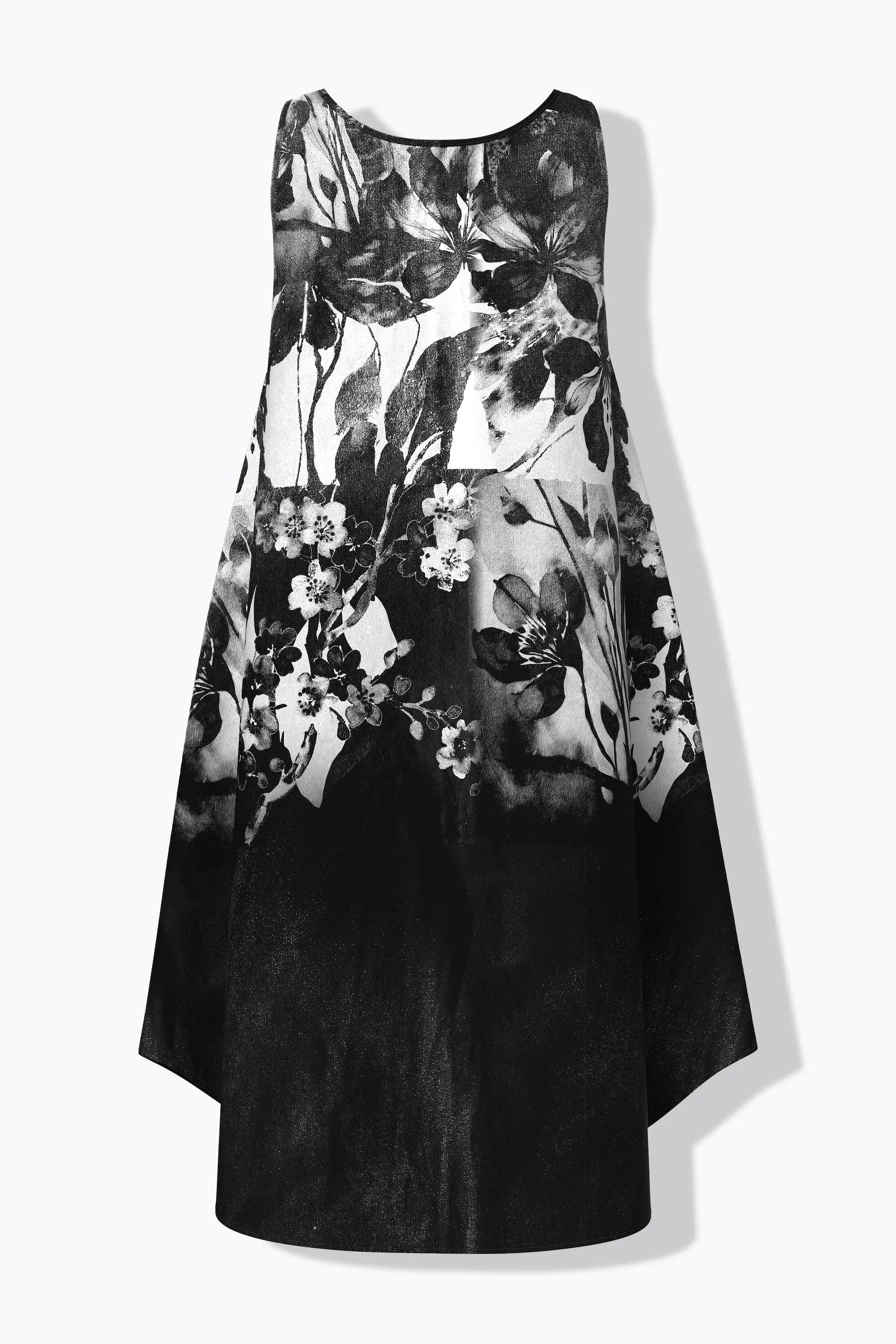 Femme Robe midi sans manches décolleté rond et motif à fleurs coupe évasée 7/7