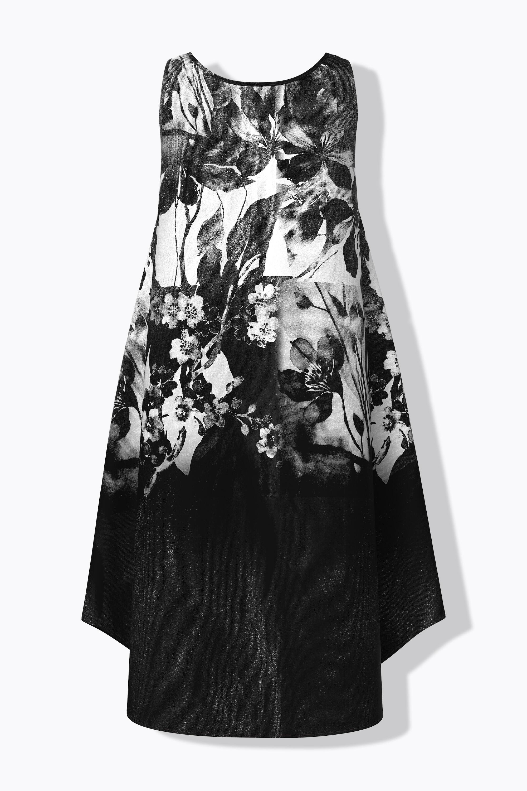 Femme Robe midi sans manches décolleté rond et motif à fleurs coupe évasée 7/7