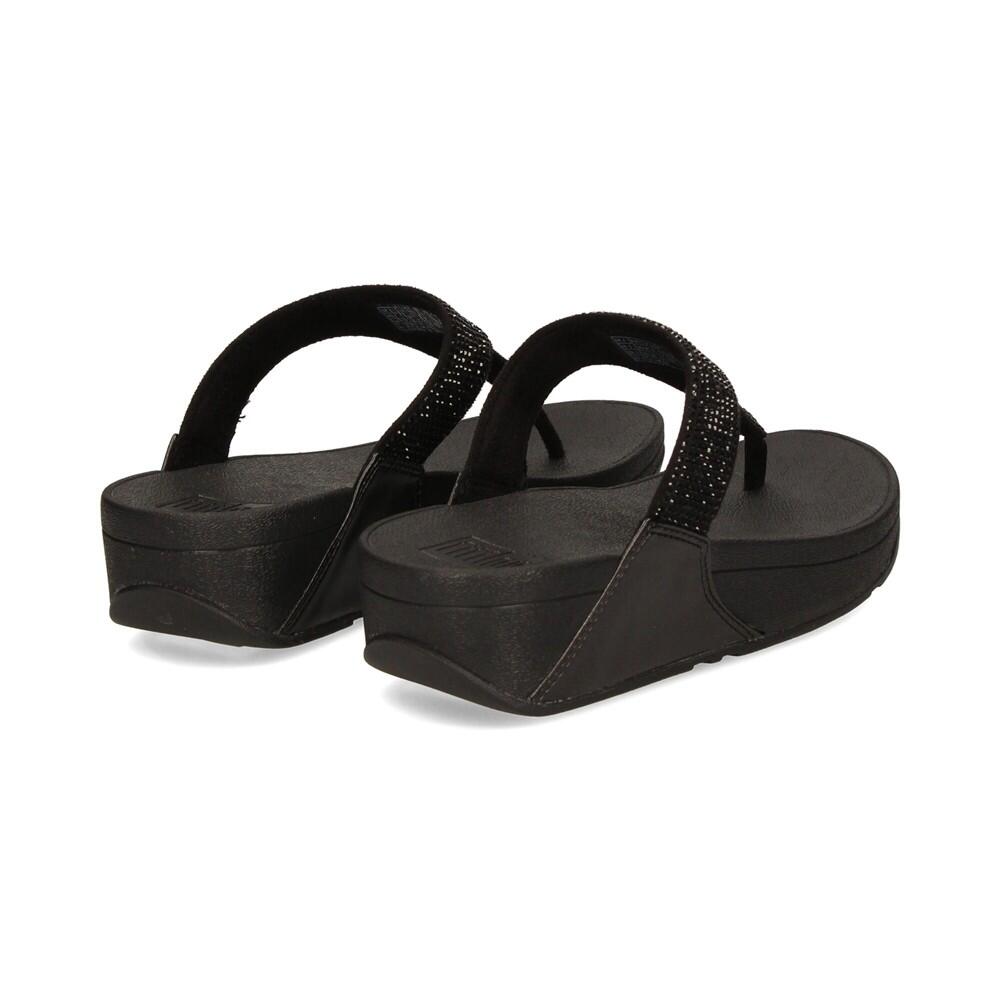 Chancla Ergonomica Mujer Fitflop Lulu Crystal Embellished Negro 3/7
