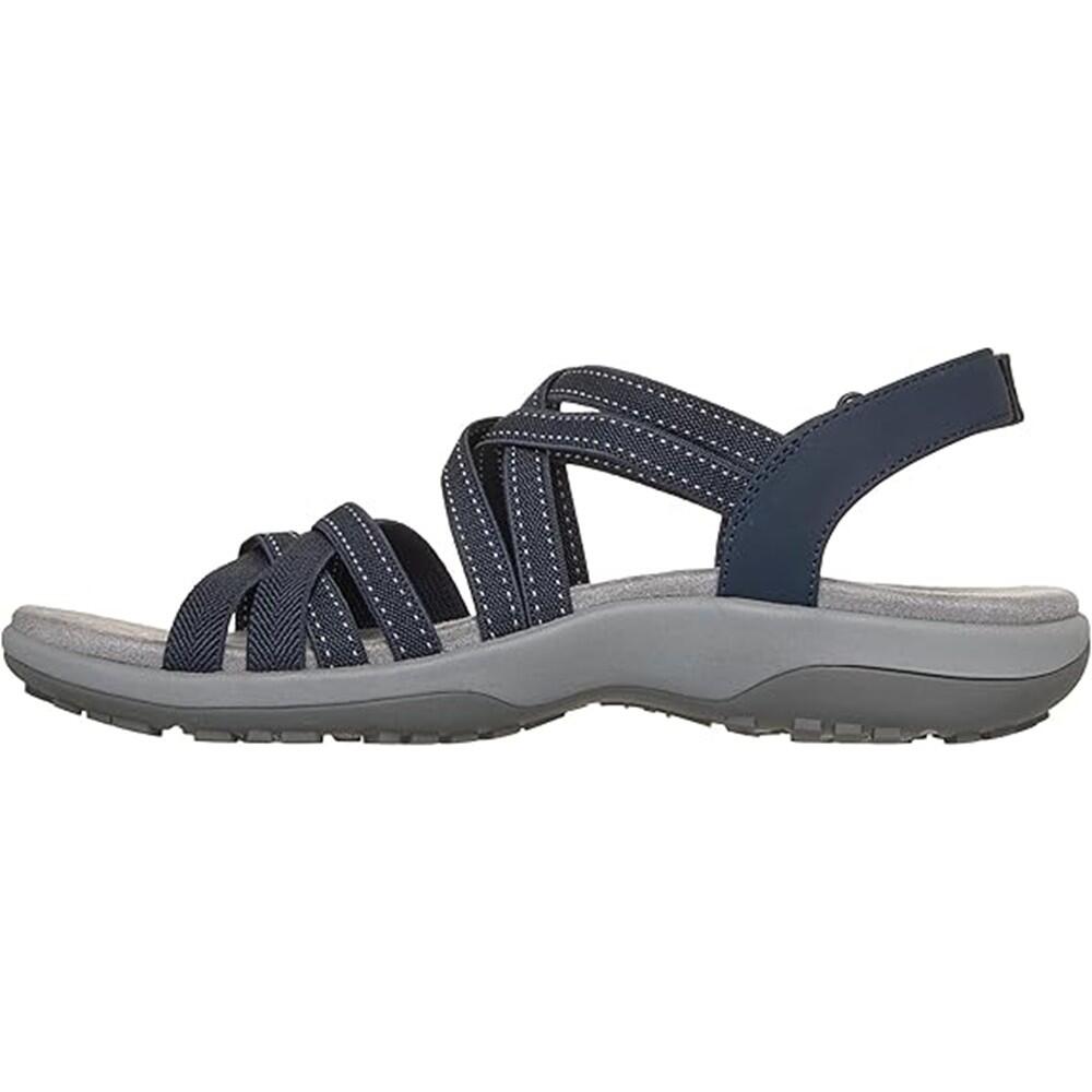 Sandalias Skechers Mujer Reggae Slim - Summer Getaway  Azul marino 5/7