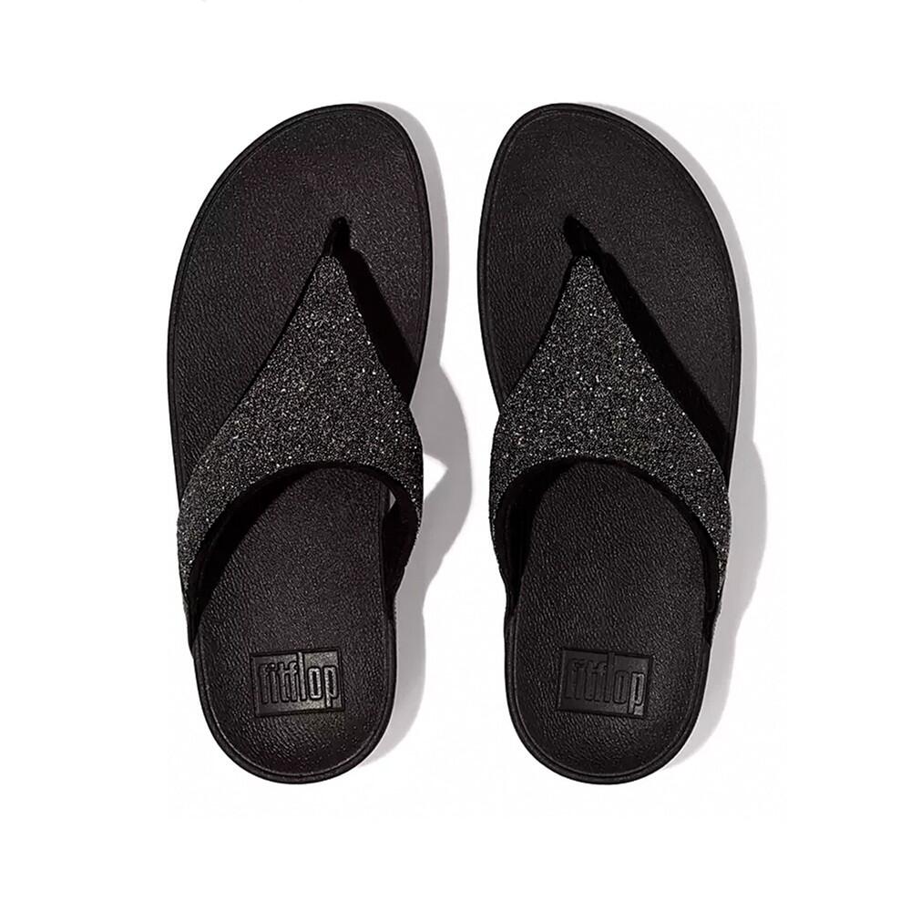 Chancla Ergonomica Mujer Fitflop Lulu Crystal Embellished Negro 4/7