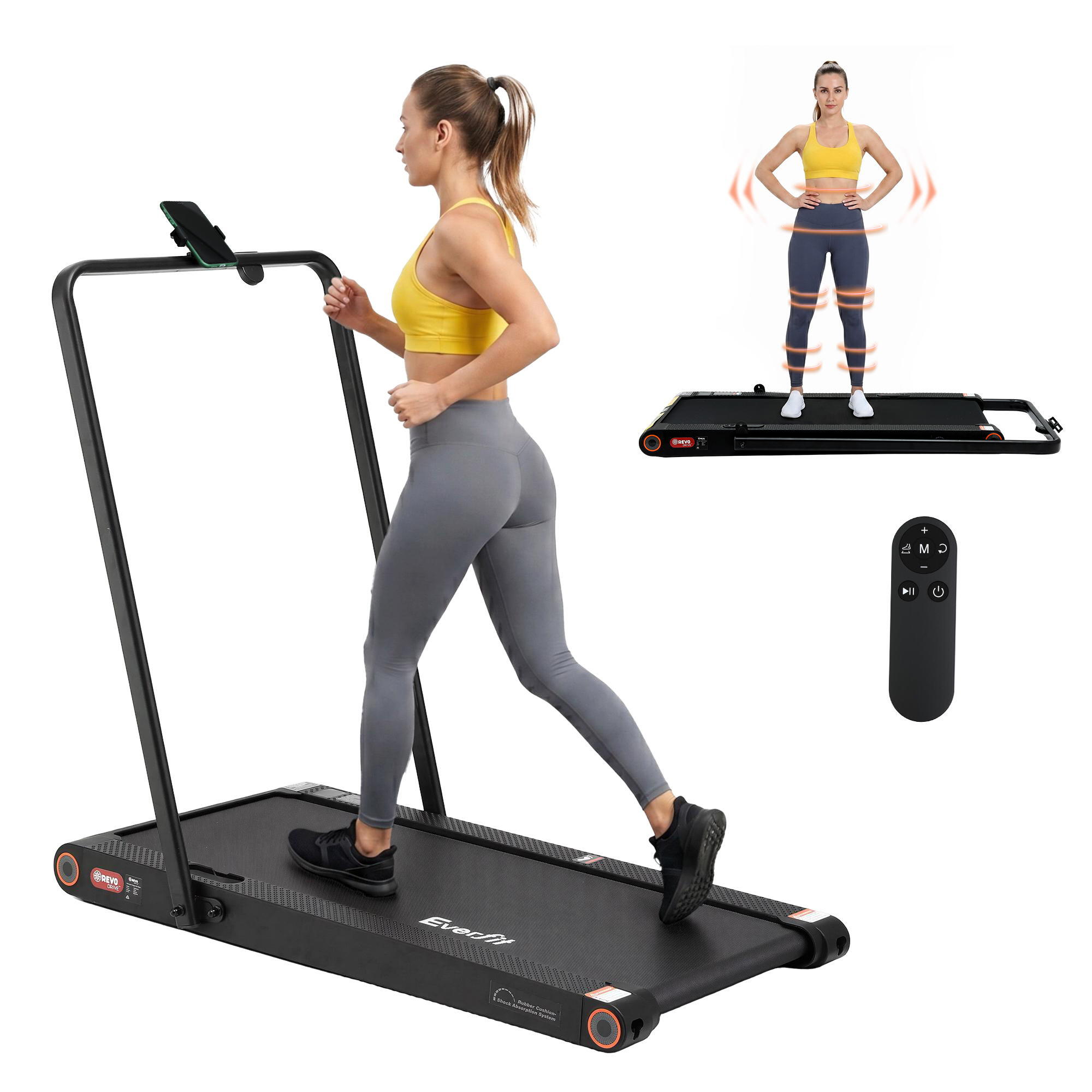 Everfit 4 in 1 Vibration Walking Pad Treadmill Under Desk Treadmills for Home