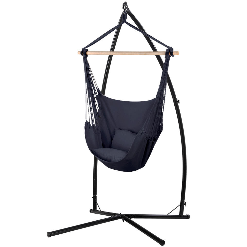 Gardeon Hammock Chair Outdoor Camping Hanging with Steel Stand