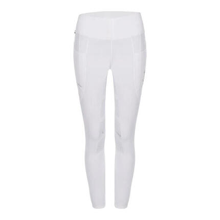 Leggings d'équitation LIN FULL GRIP BLANC JUNIOR