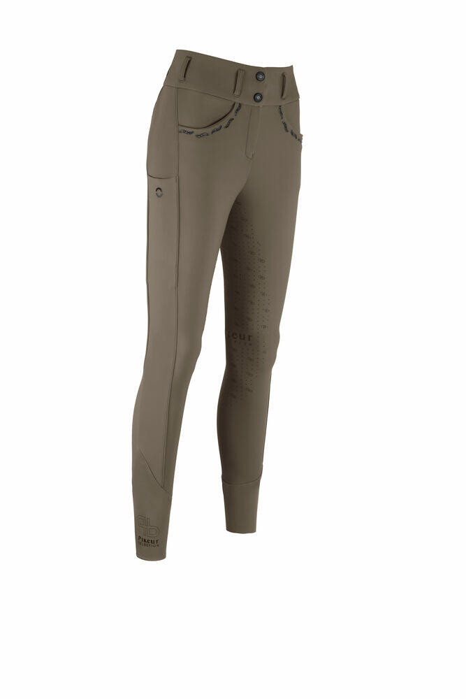 PANTALON HAUTE TAILLE  LAURE SD ARDOISE MARRON 1/2