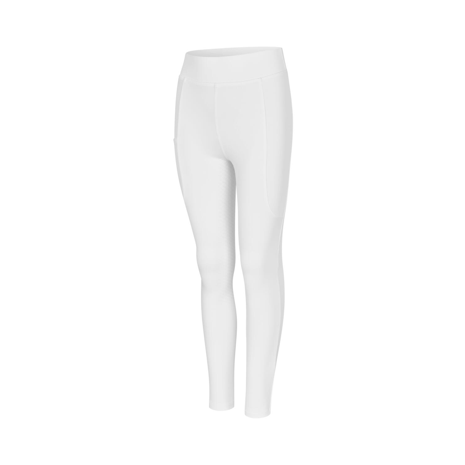 KLMELODY FULL GRIP SHOW TIGHTS F-TEC4 GEBÜRSTET WEISS JUNIOR 1/2