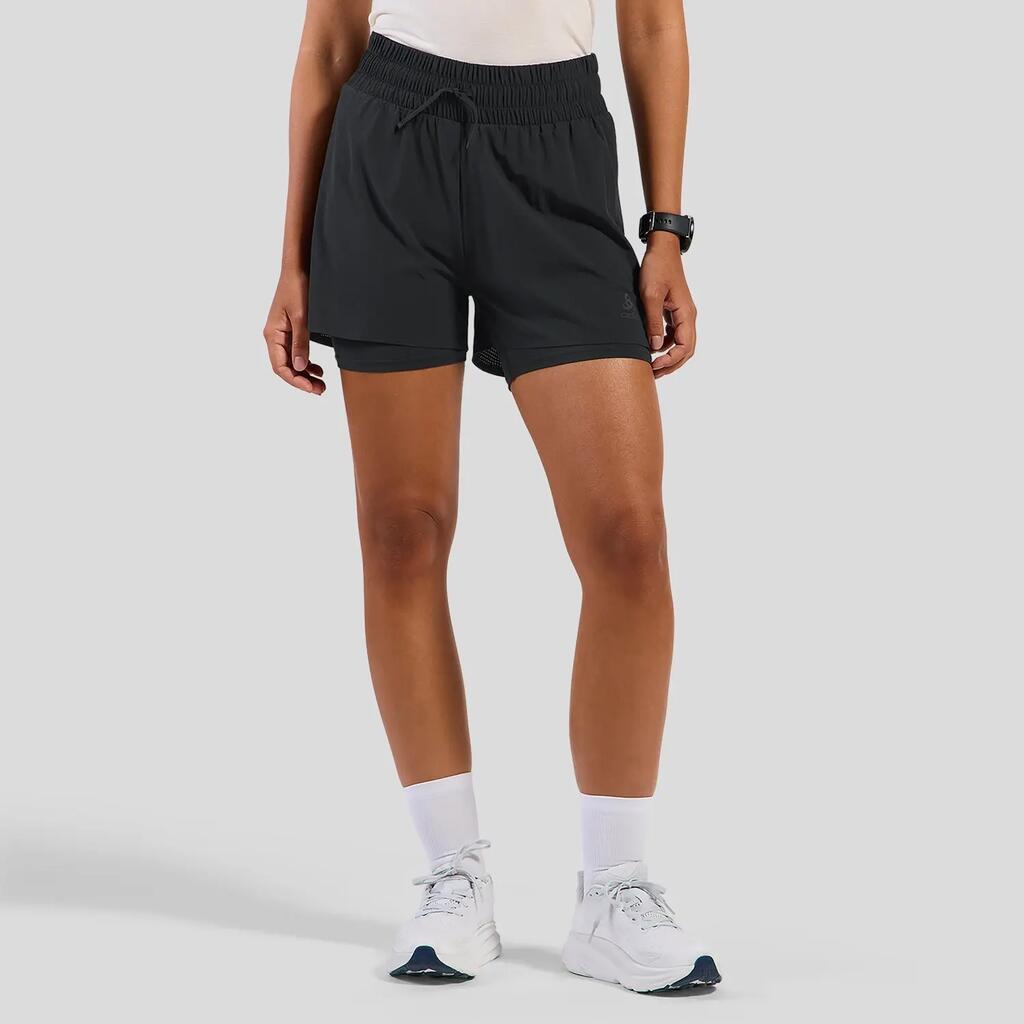 Odlo Zeroweight 3" 2-in-1 Women's Running Shorts, Black