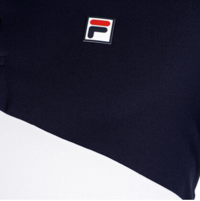 POLO  ERROL MARINE/ROUGE  HOMME 3/4