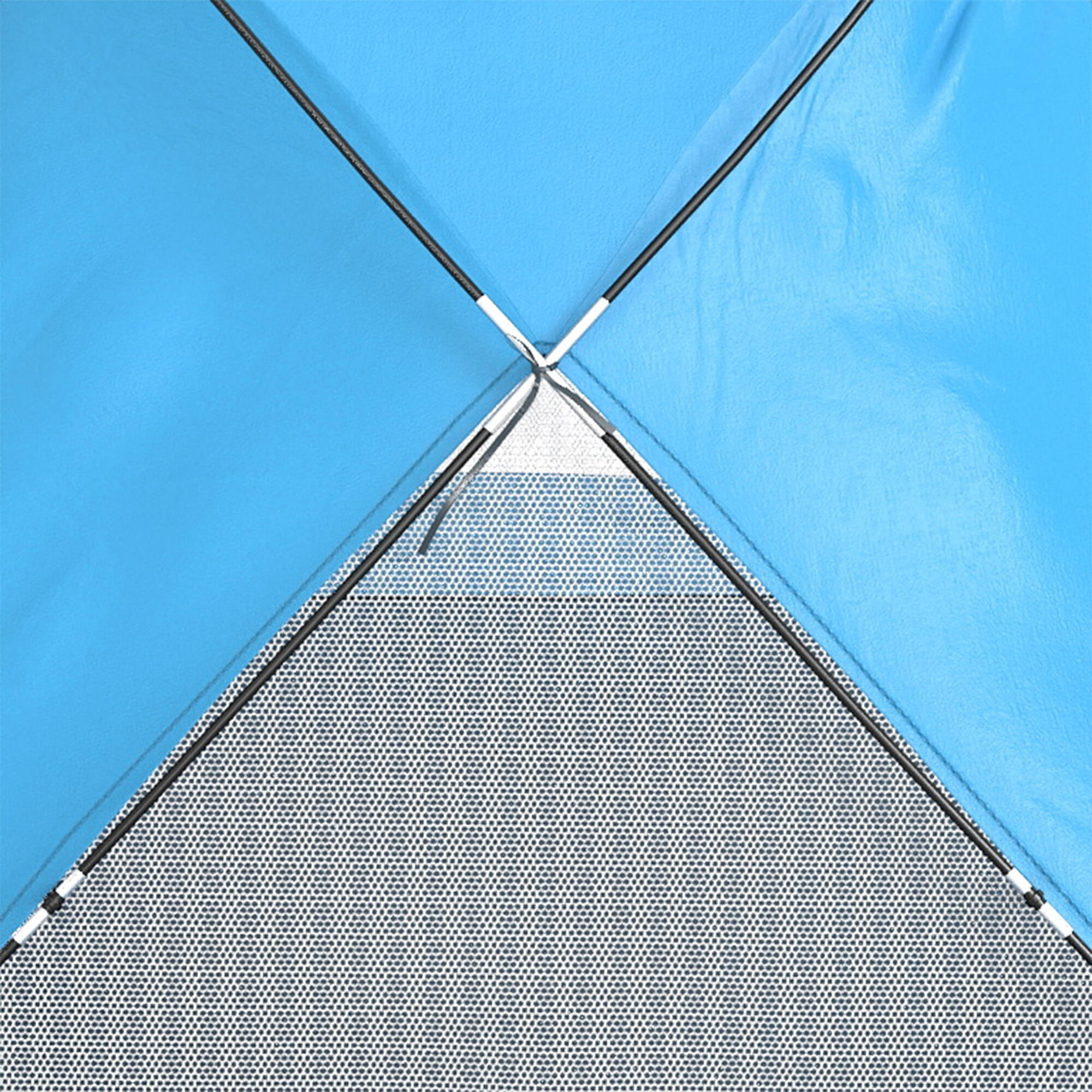 Tenda de praia 220x120x120 cm azul celeste Outsunny 5/5