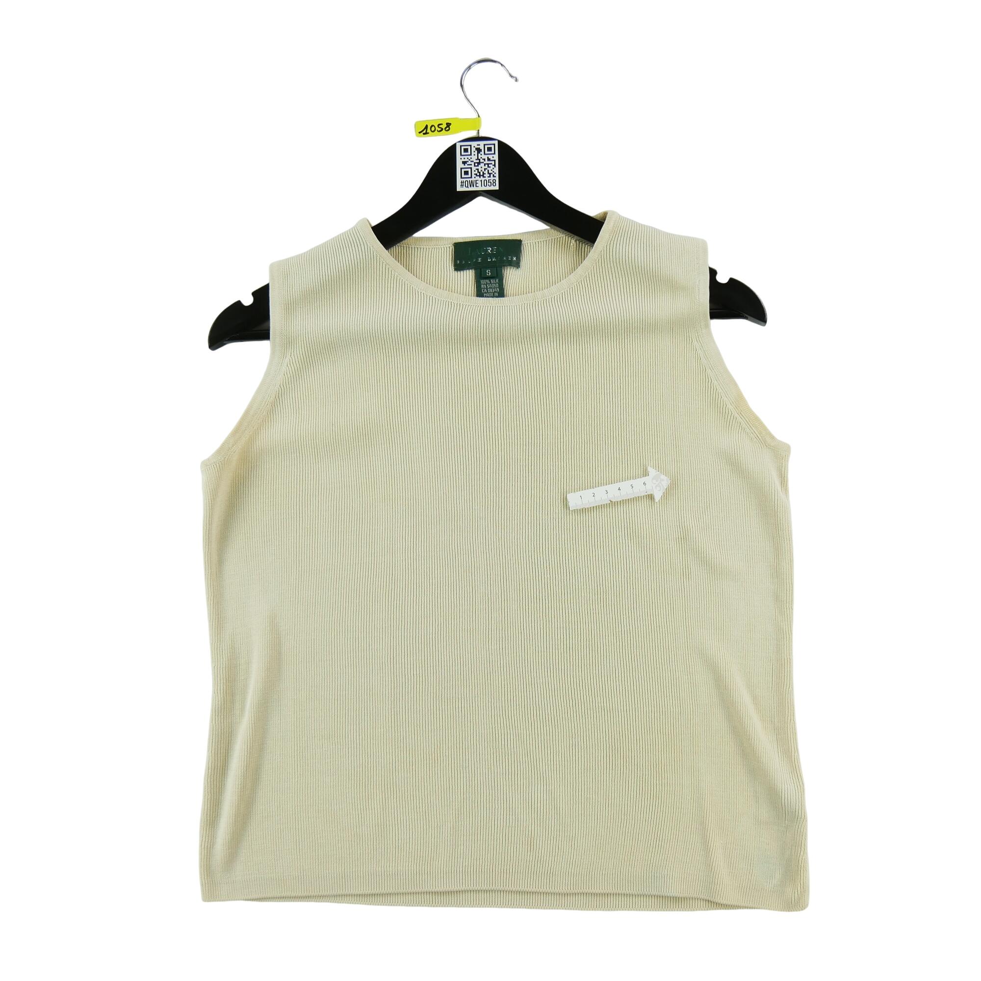 Ärmelloses Damen-T-Shirt Beige 3/7