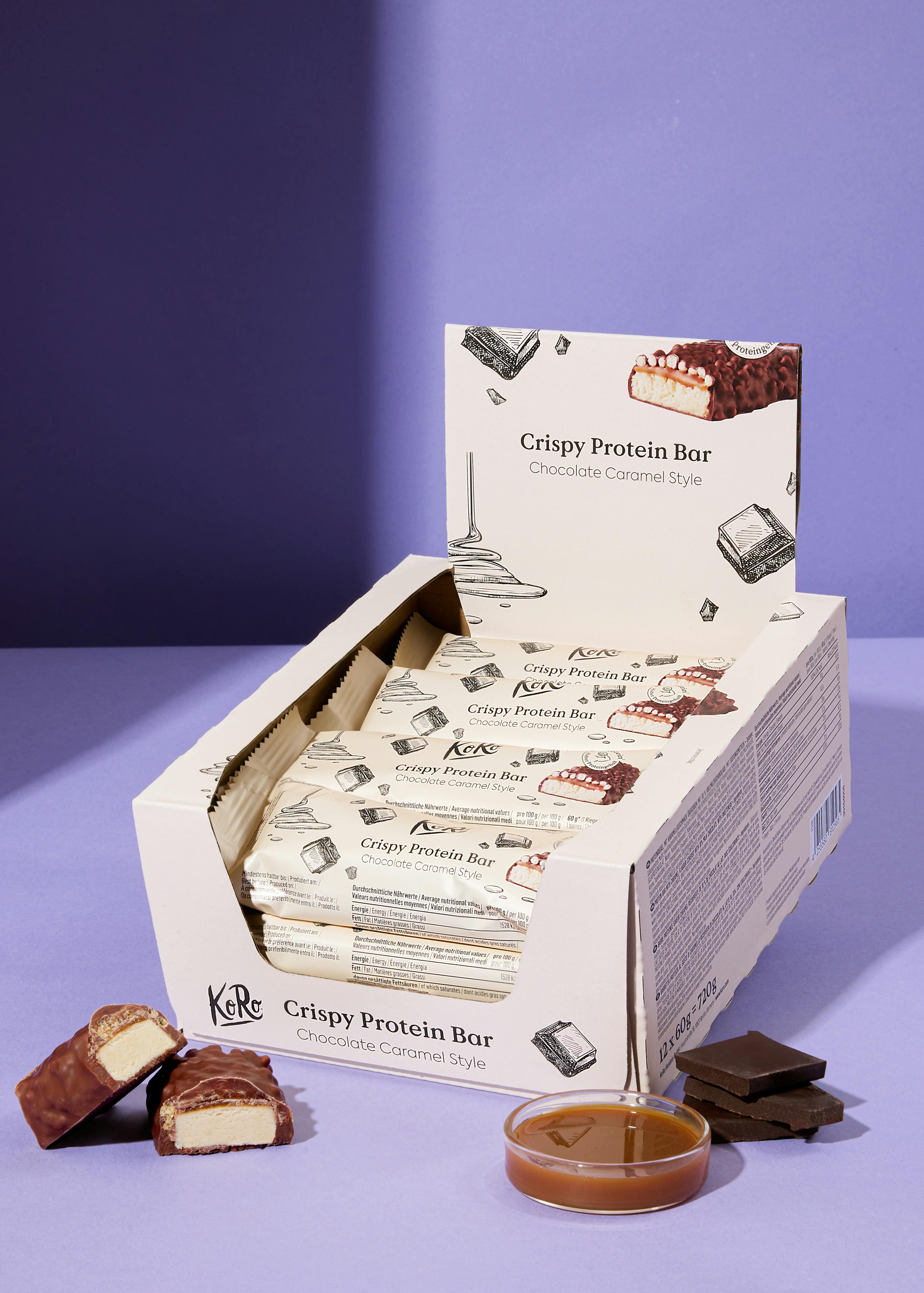 Barretta proteica crunchy al cioccolato e caramello | 12 x 60 g 2/6