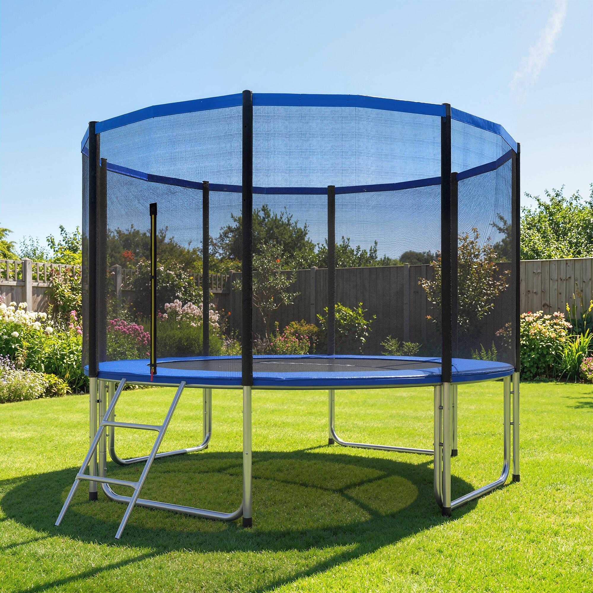 Trampolim infantil ø366x270 cm azul SPORTNOW 2/5