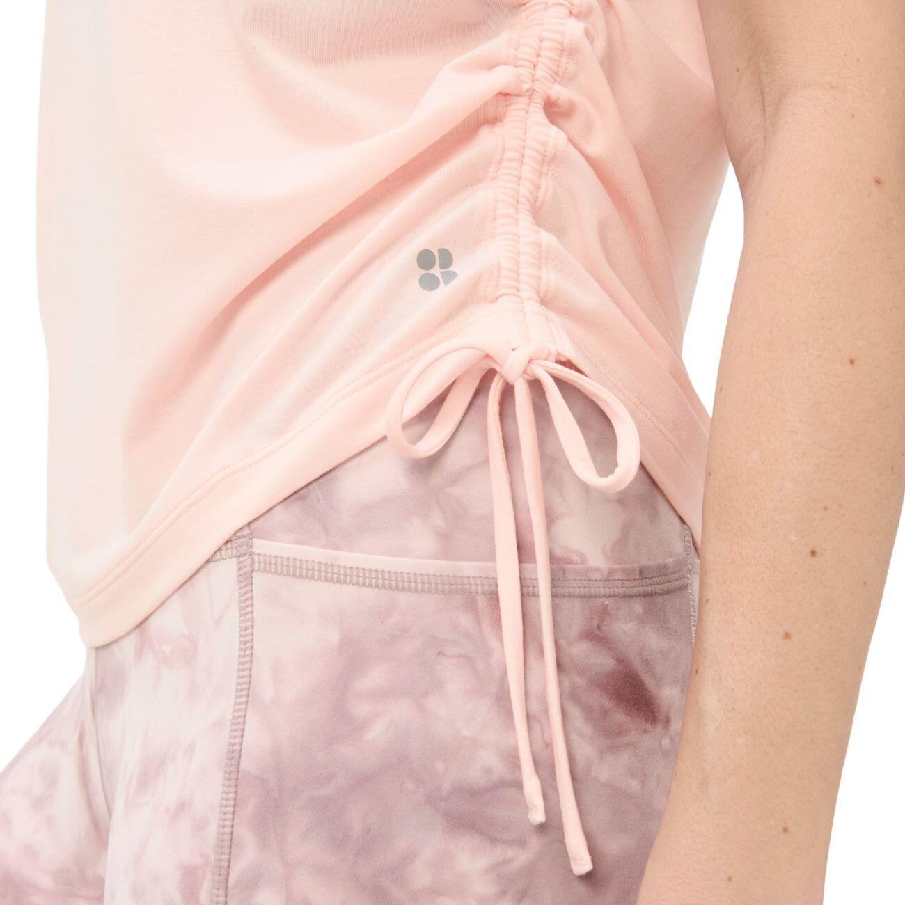 SWEATY BETTY Sweaty Betty Soft Flow Studio Ruched Tank  SUNDUST PINK M 5/7