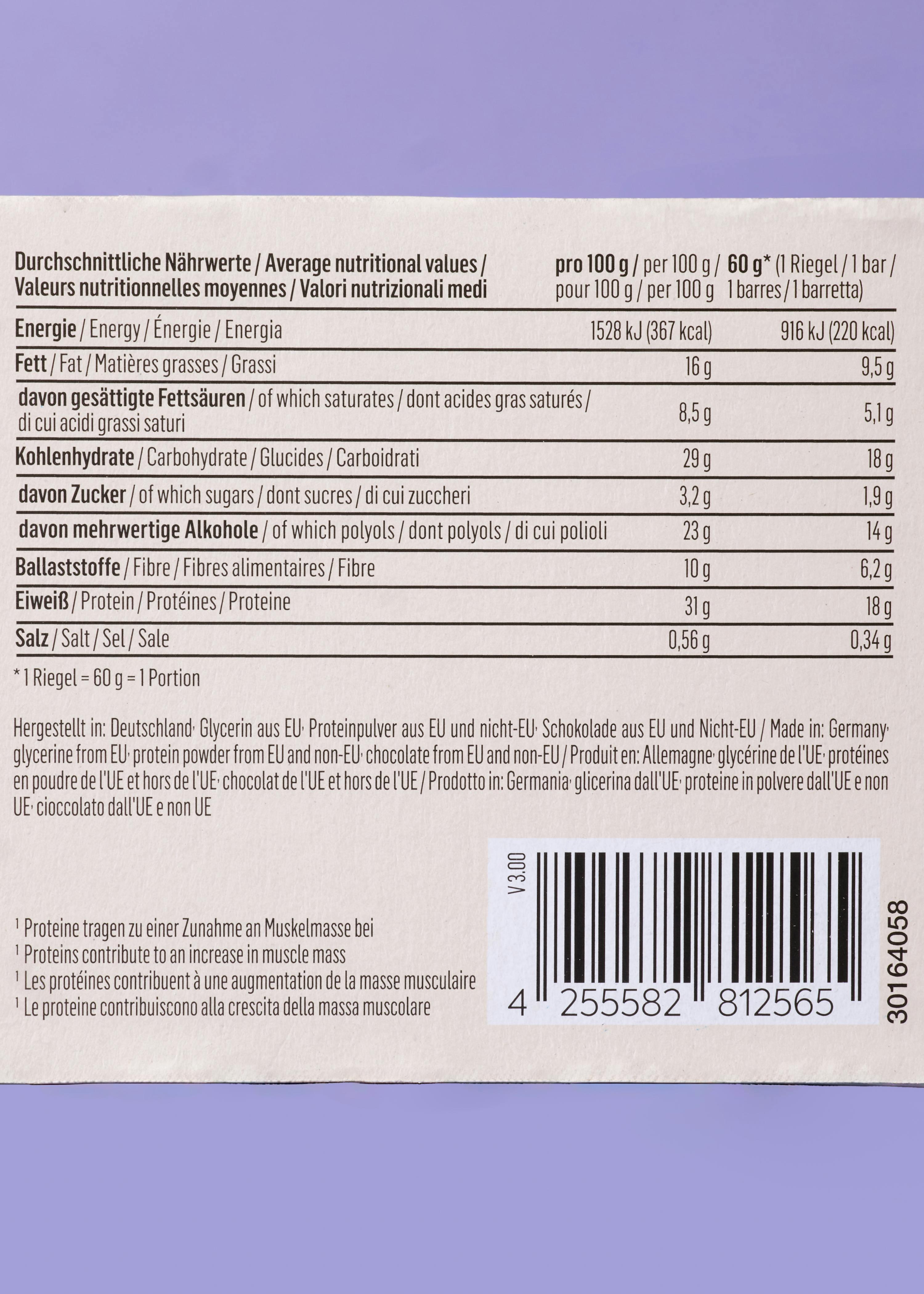 Barretta proteica crunchy al cioccolato e caramello | 12 x 60 g 6/6