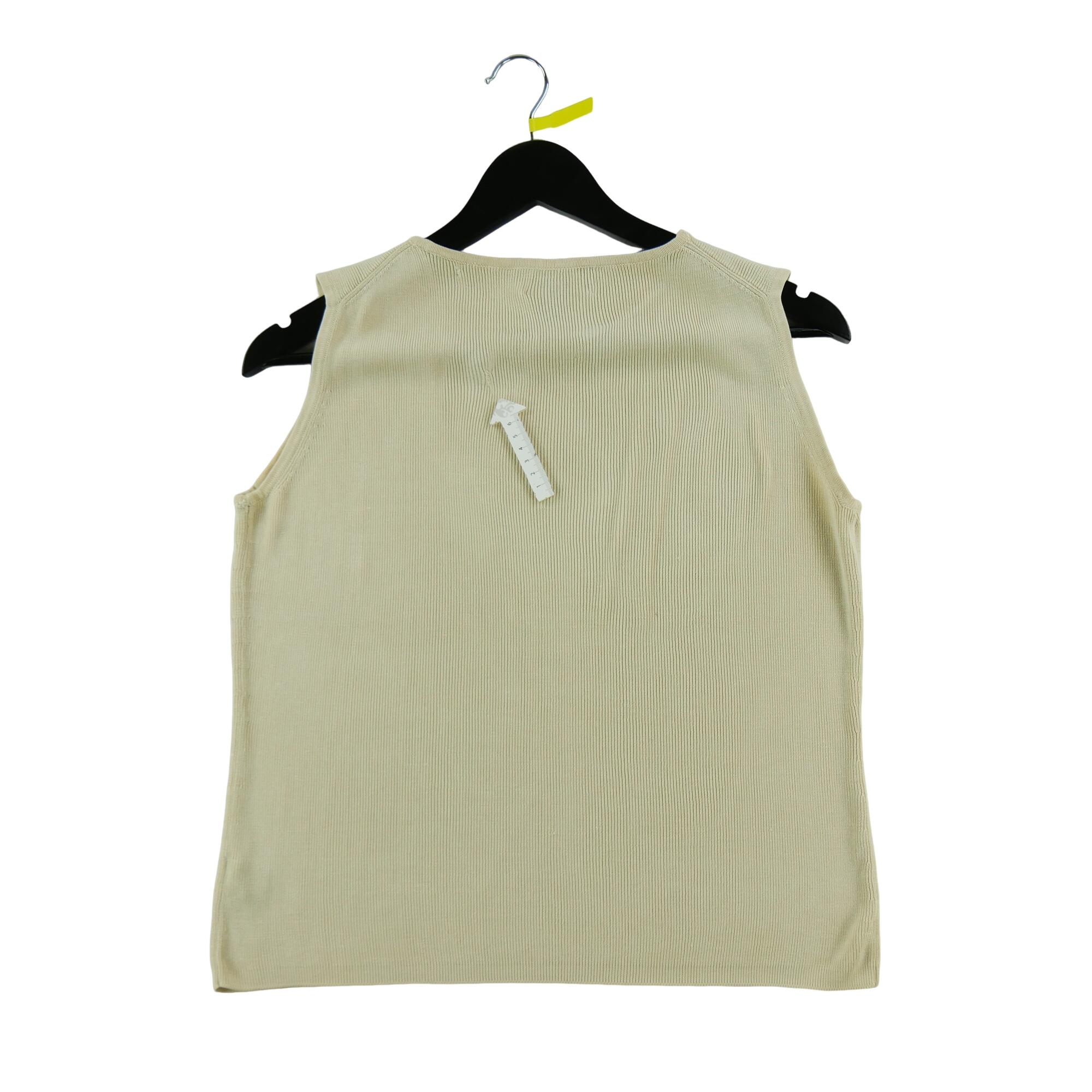 Ärmelloses Damen-T-Shirt Beige 5/7