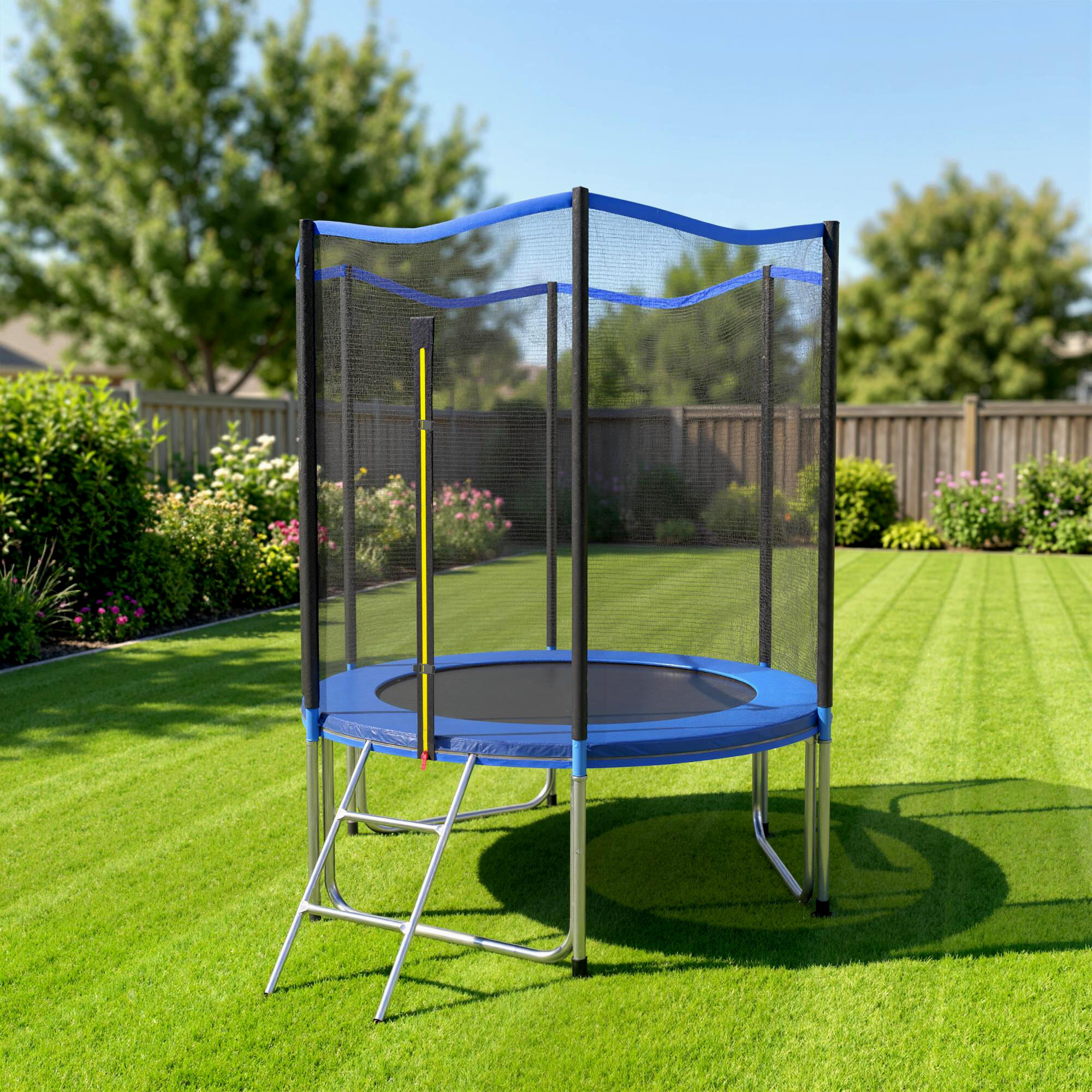 Trampolim infantil ø183x200 cm azul SPORTNOW 2/5