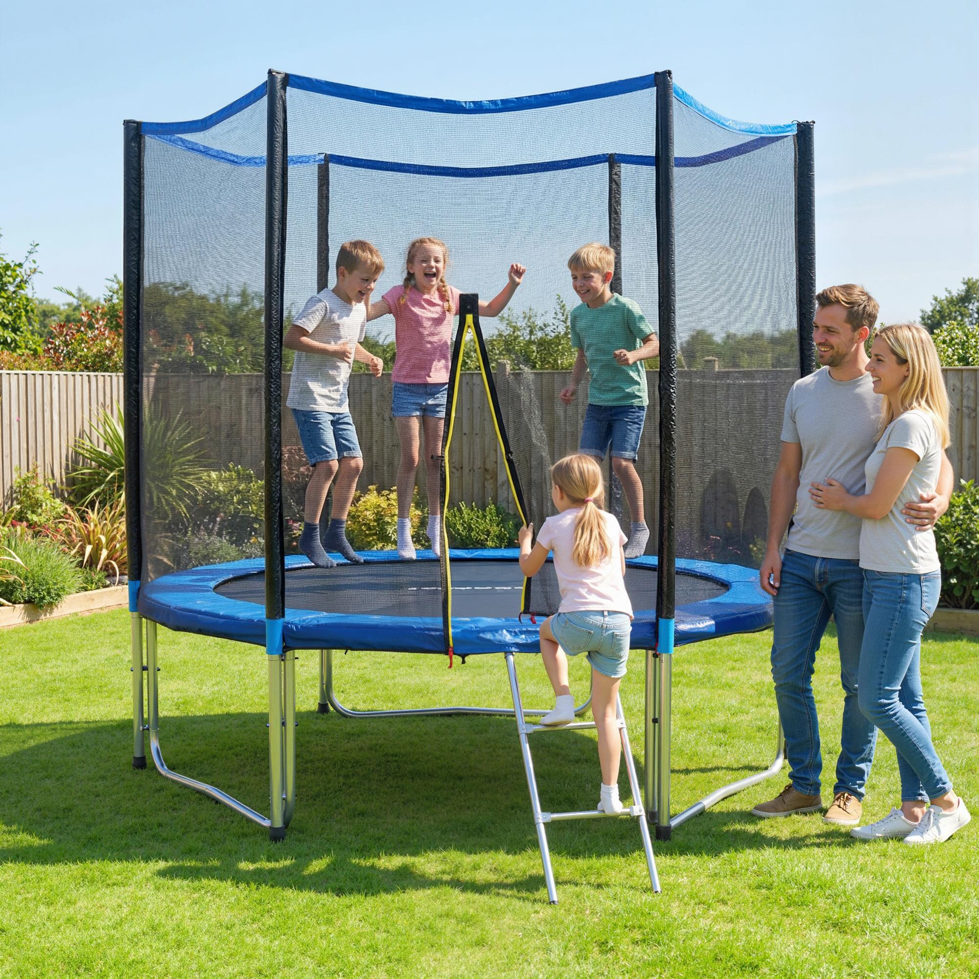 Trampolim infantil ø305x248 cm azul SPORTNOW 5/5