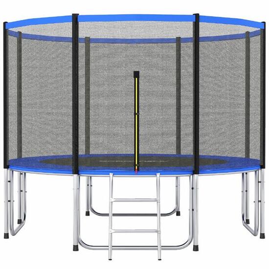 Trampoline d'extérieur Ø366 cm pour enfants avec filet de sécurité, échelle et c