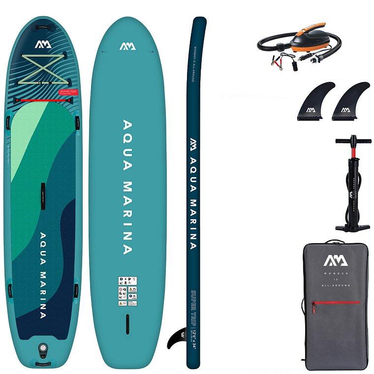 Deska SUP rodzinna AQUA MARINA SUPER TRIP 12'6 220 kg + pompka elektryczna 1/7