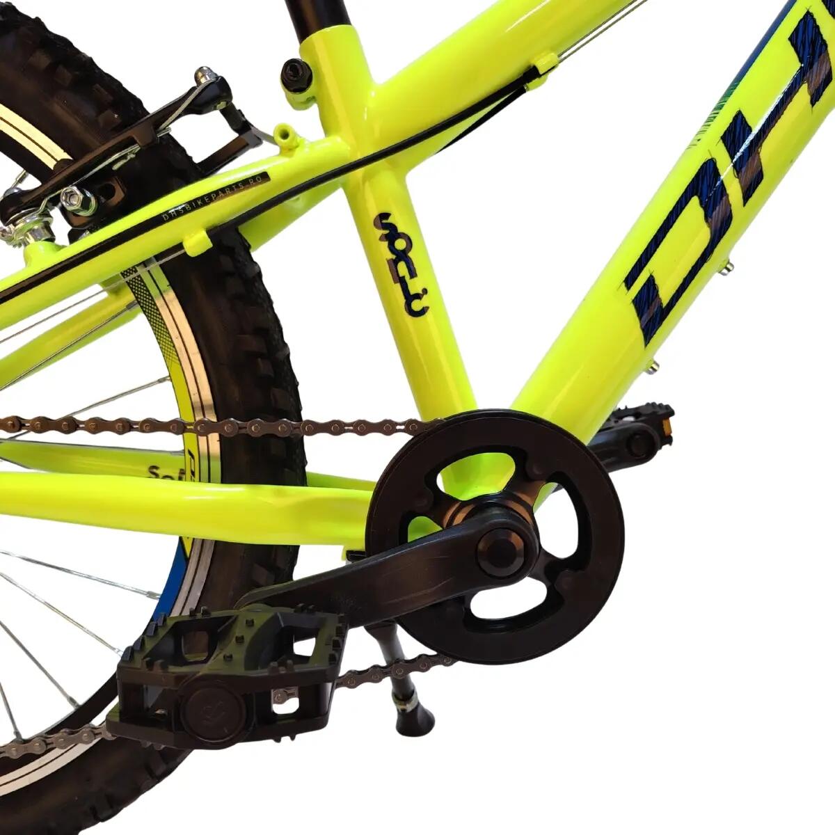 Bicicleta infantil DHS Sonic - 20 pulgadas, amarillo y azul 4/6