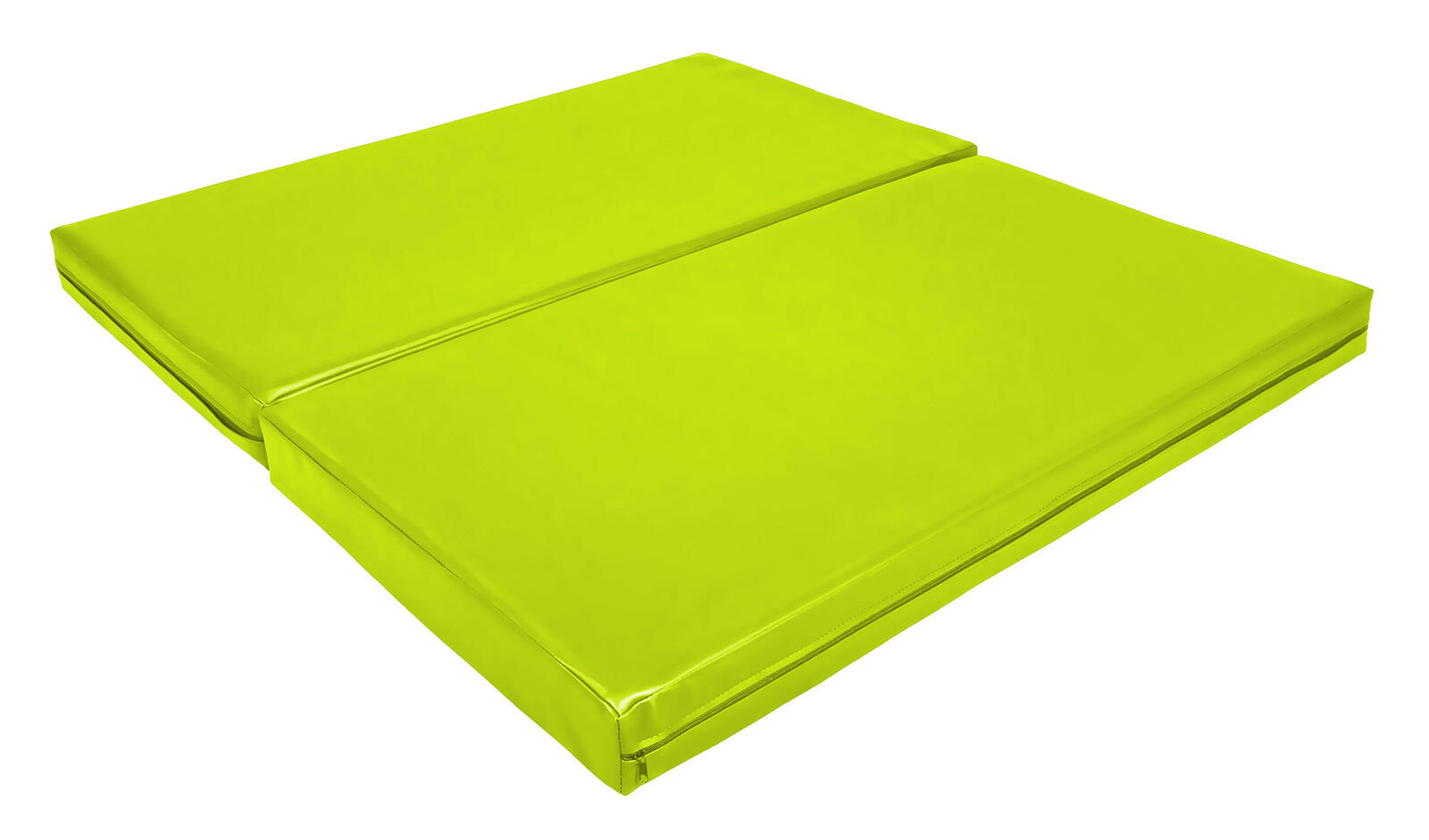 Materac dwuczęściowy z rzepami UNDERFIT 130 x 120 x 10 cm miękki seledynowy 3/7
