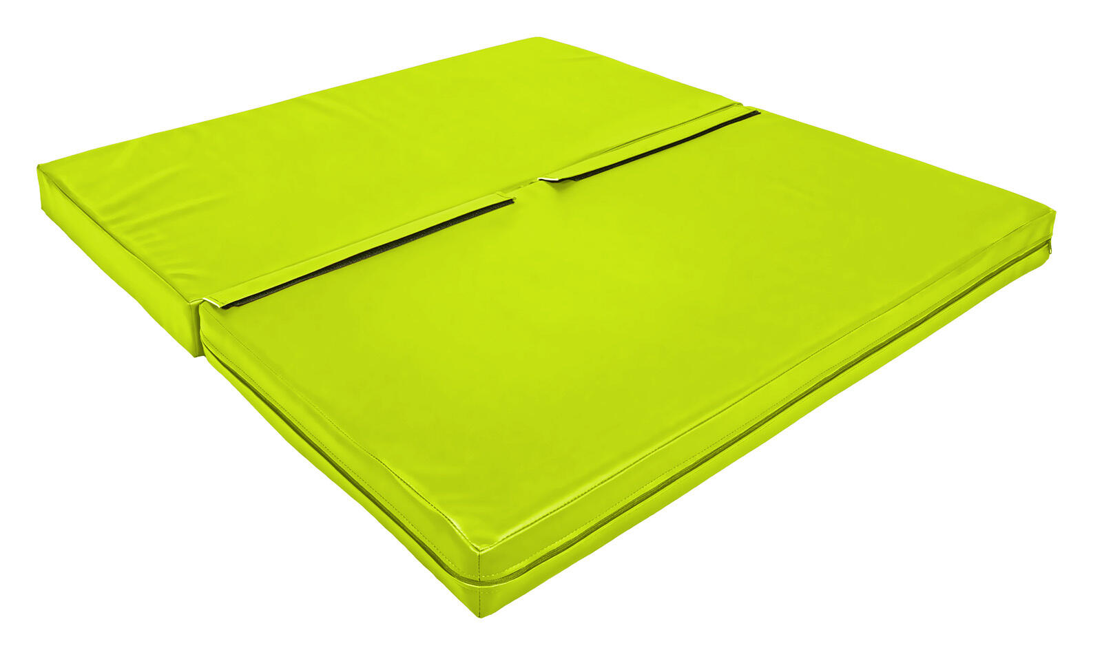 Materac dwuczęściowy z rzepami UNDERFIT 130 x 120 x 10 cm miękki seledynowy 2/7