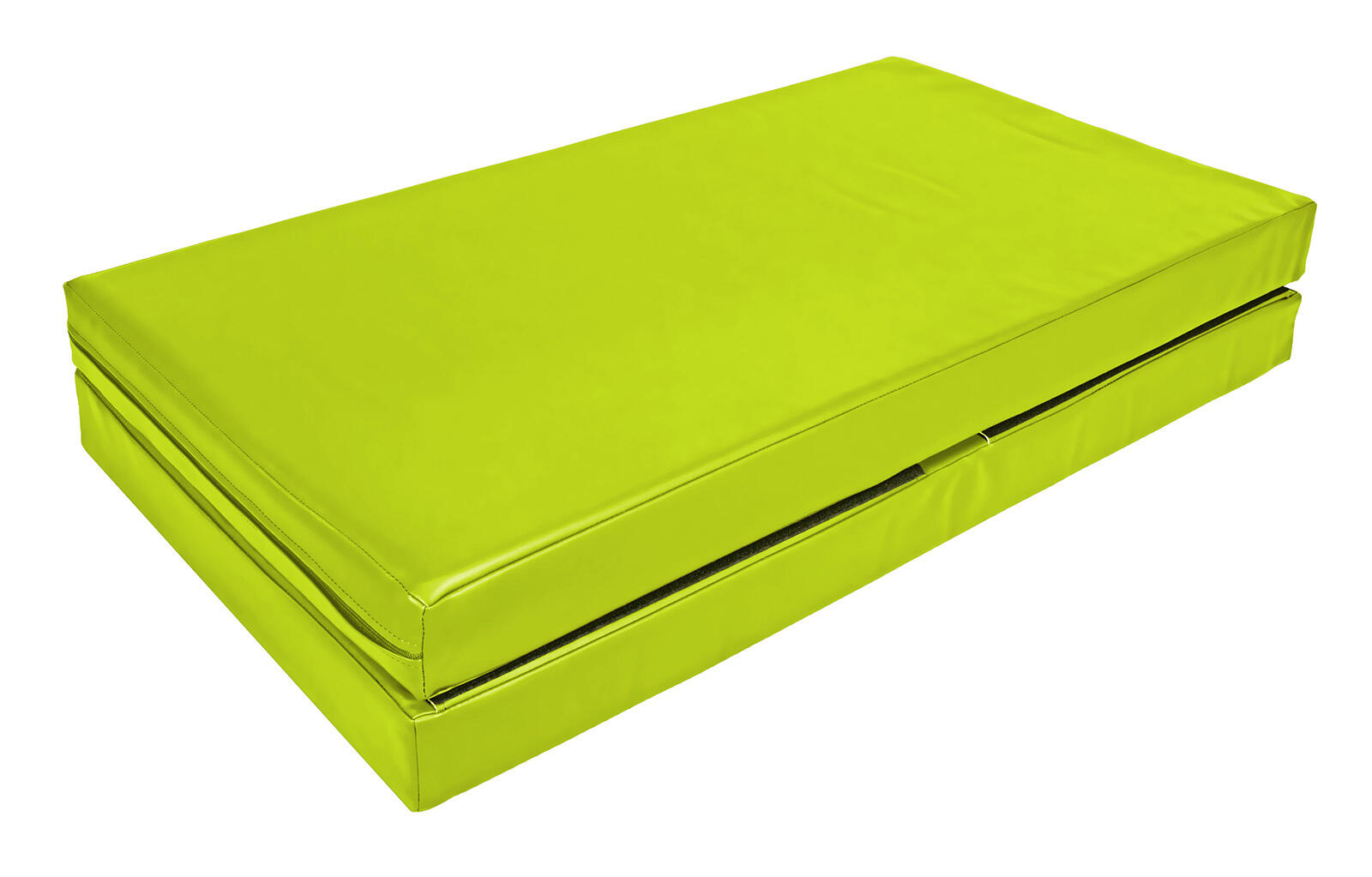 Materac dwuczęściowy z rzepami UNDERFIT 130 x 120 x 10 cm miękki seledynowy 6/7