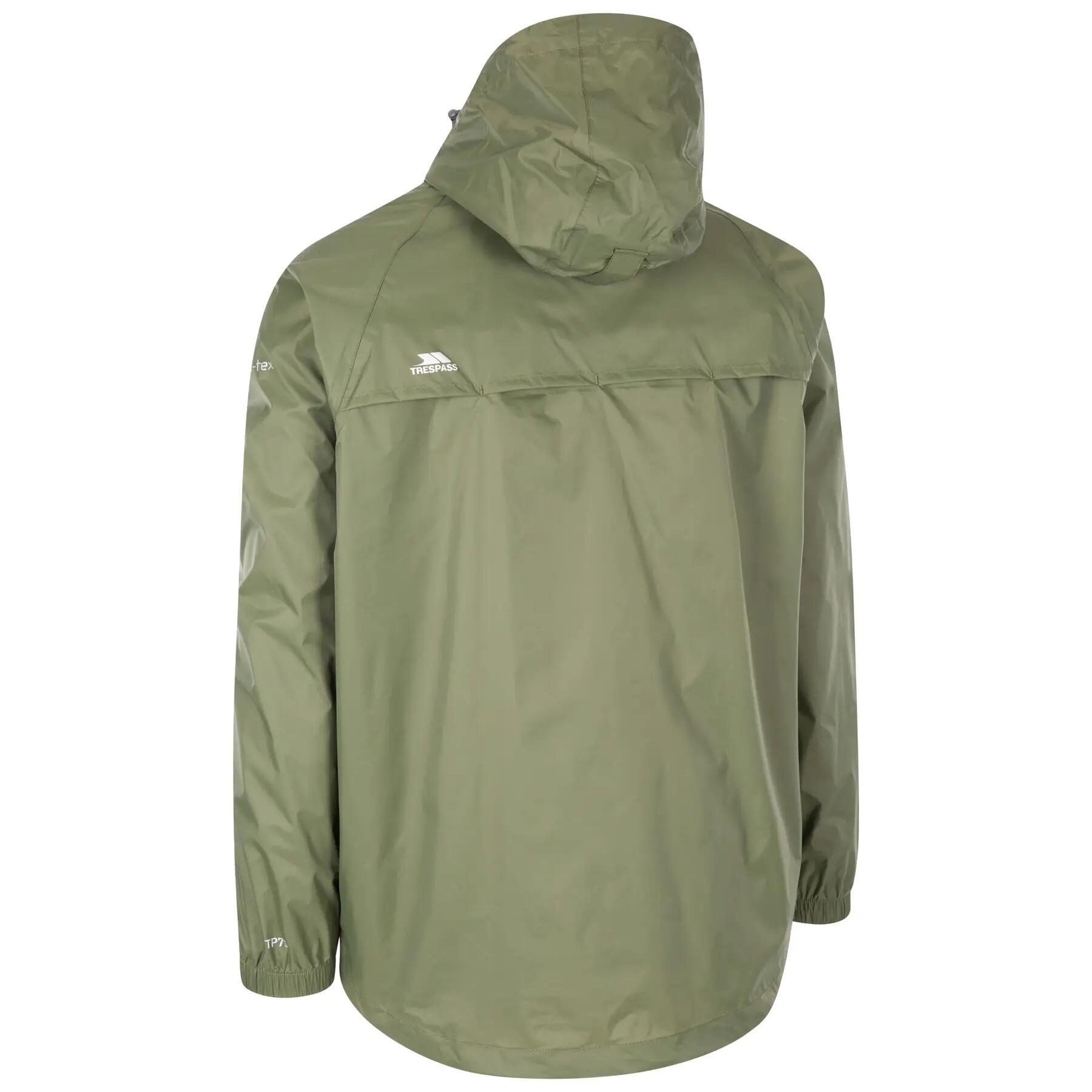 Veste imperméable à capuche zipée Trespass Qikpac 2/3
