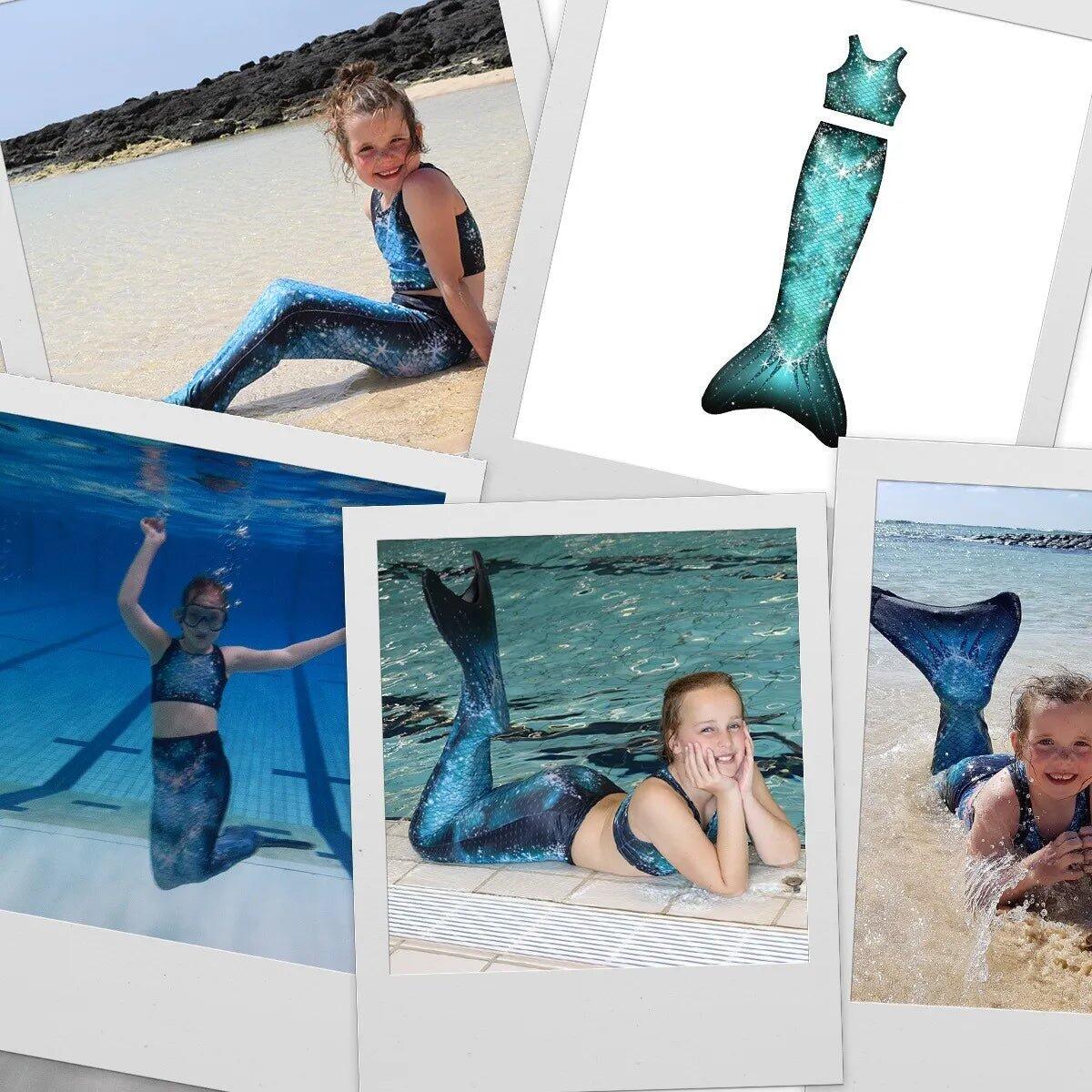 Zeemeerminset voor meisjes - Monovin & Bikini Zeemeermin Zwemkleding 7/7