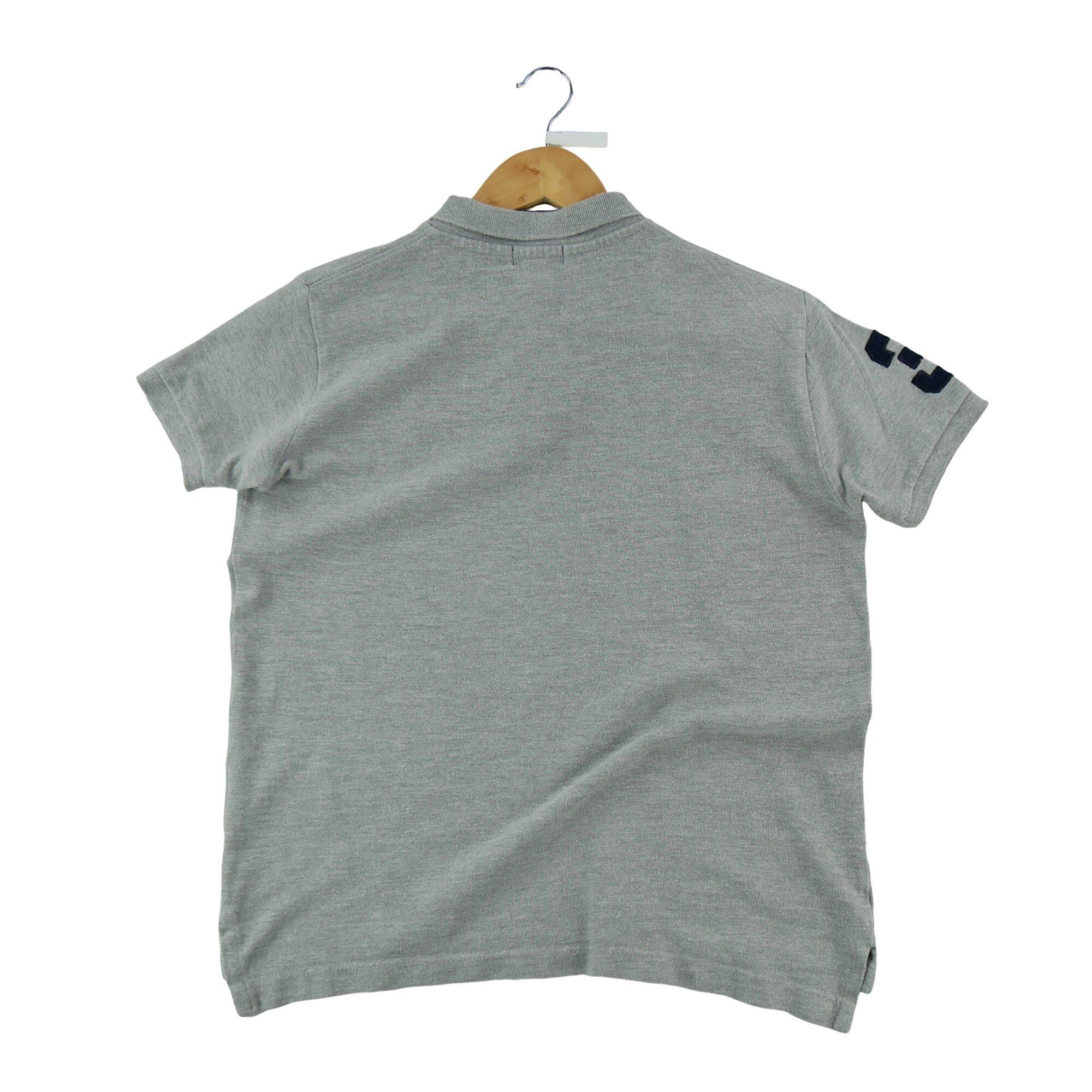 Polo cinza de manga curta para homem 2/4