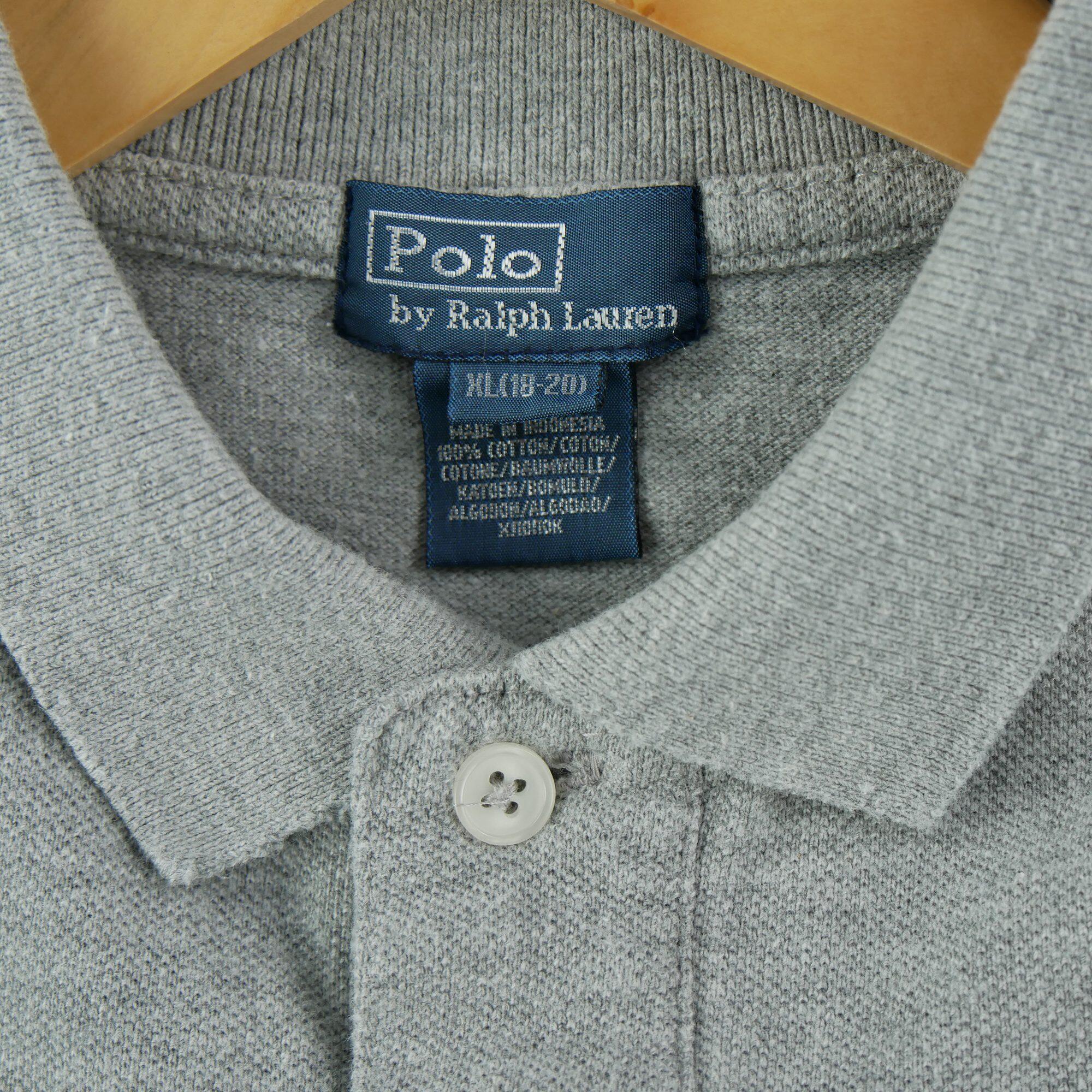 Polo cinza de manga curta para homem 4/4