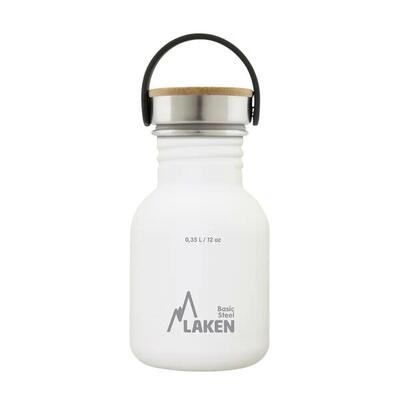 Borraccia in acciaio inox Basic Steel con tappo Bamboo – LAKEN