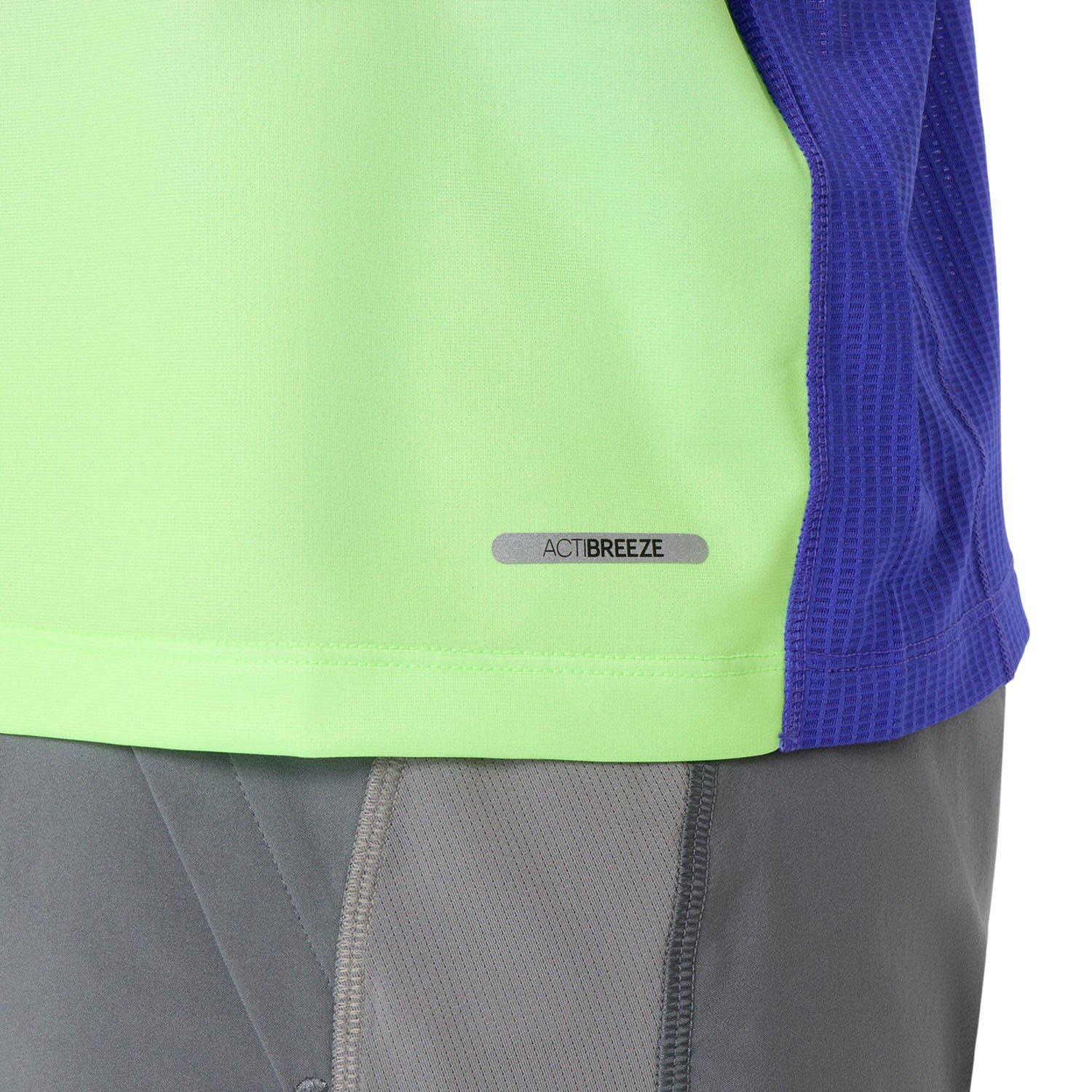 T Shirts Hemden Herren - ASICS Road Fade Singlet - Cobalt/Green 3/6