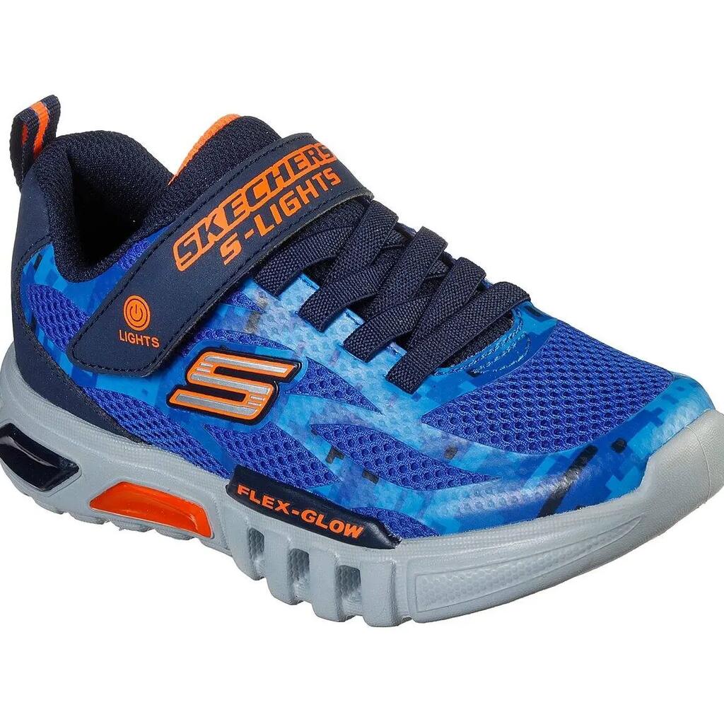 SKECHERS FLEX-GLOW TAREN S-Lights boys’ sneakers, blue, with glowing soles
