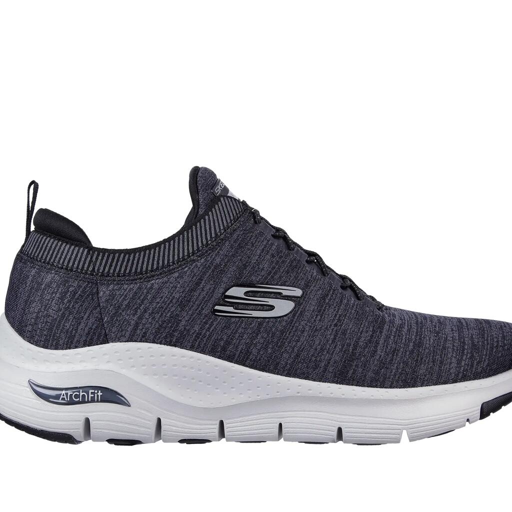 SKECHERS ARCH FIT WAVEPORT men’s athletic shoes, grey with midnight blue
