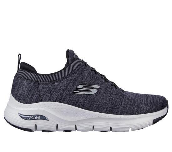 Chaussures de sport SKECHERS ARCH FIT WAVEPORT pour homme, Gris avec Bleu nuit